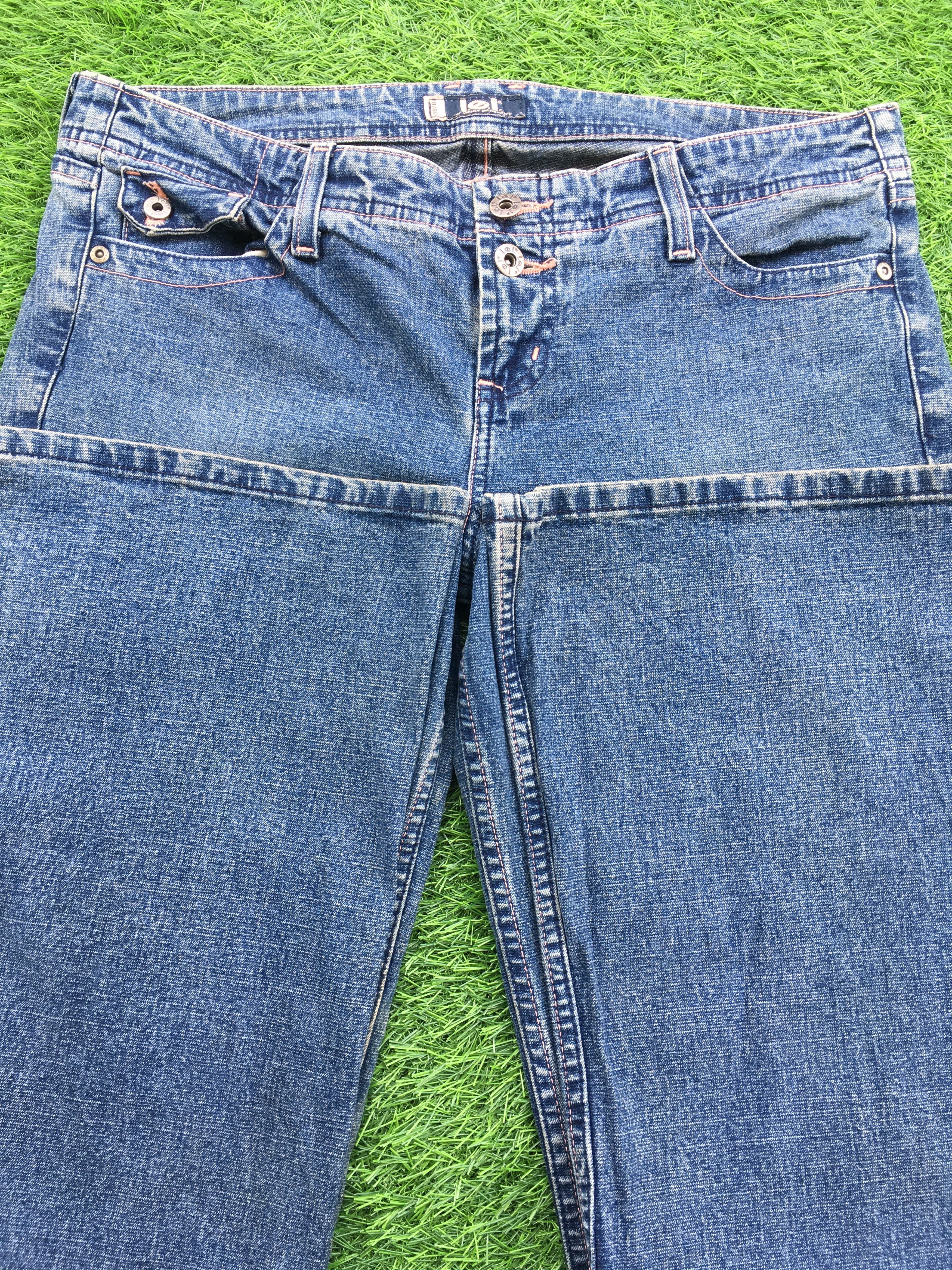 Designer × Jean Y2K Low Rise Distressed Flare Jeans D-965 Size 31" - 6 Thumbnail