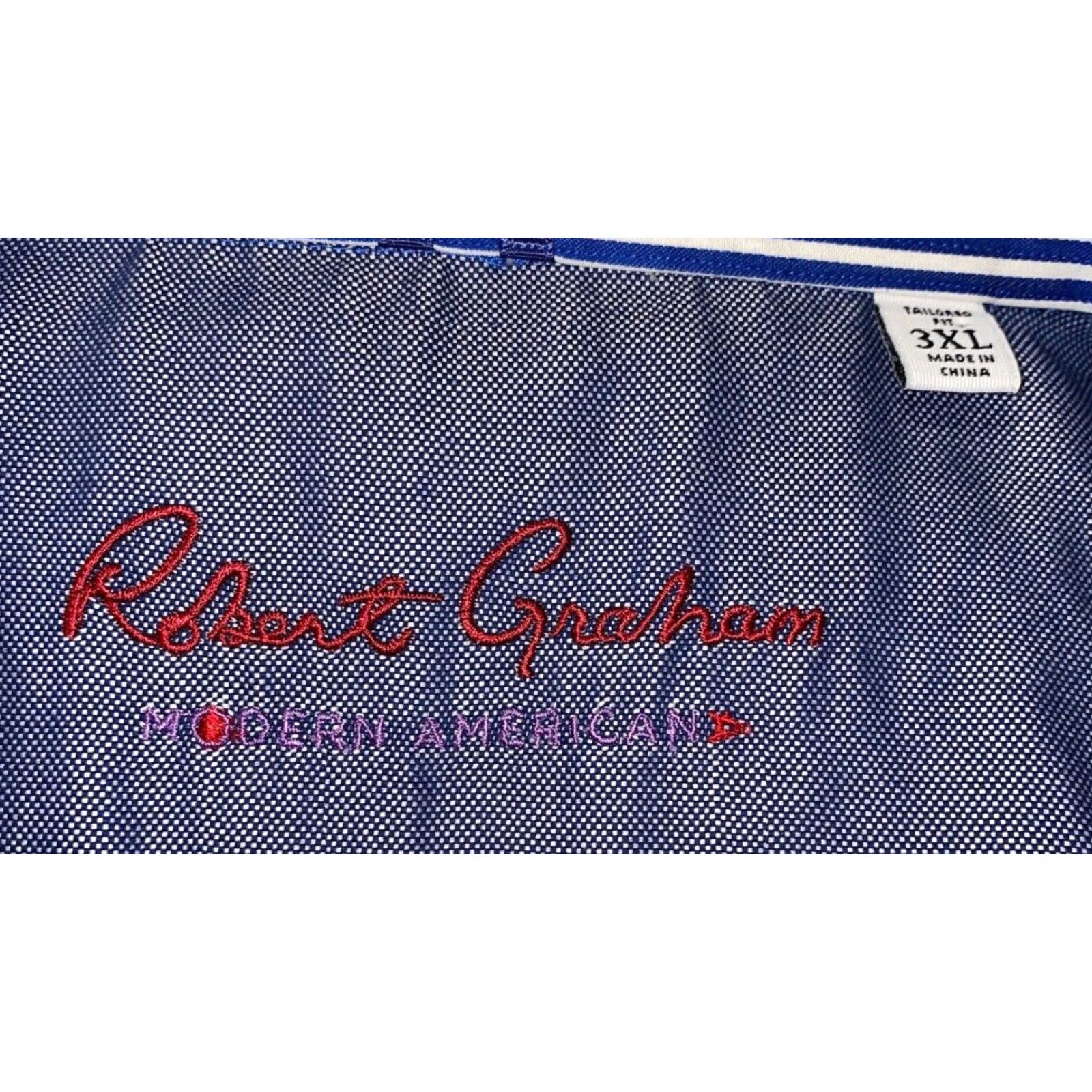 Robert Graham Robert Graham Shirt Mens 3XL Blue White Striped Button-Front Long Sleeve Casual Shirt Size US XXL / EU 58 / 5 - 6 Thumbnail