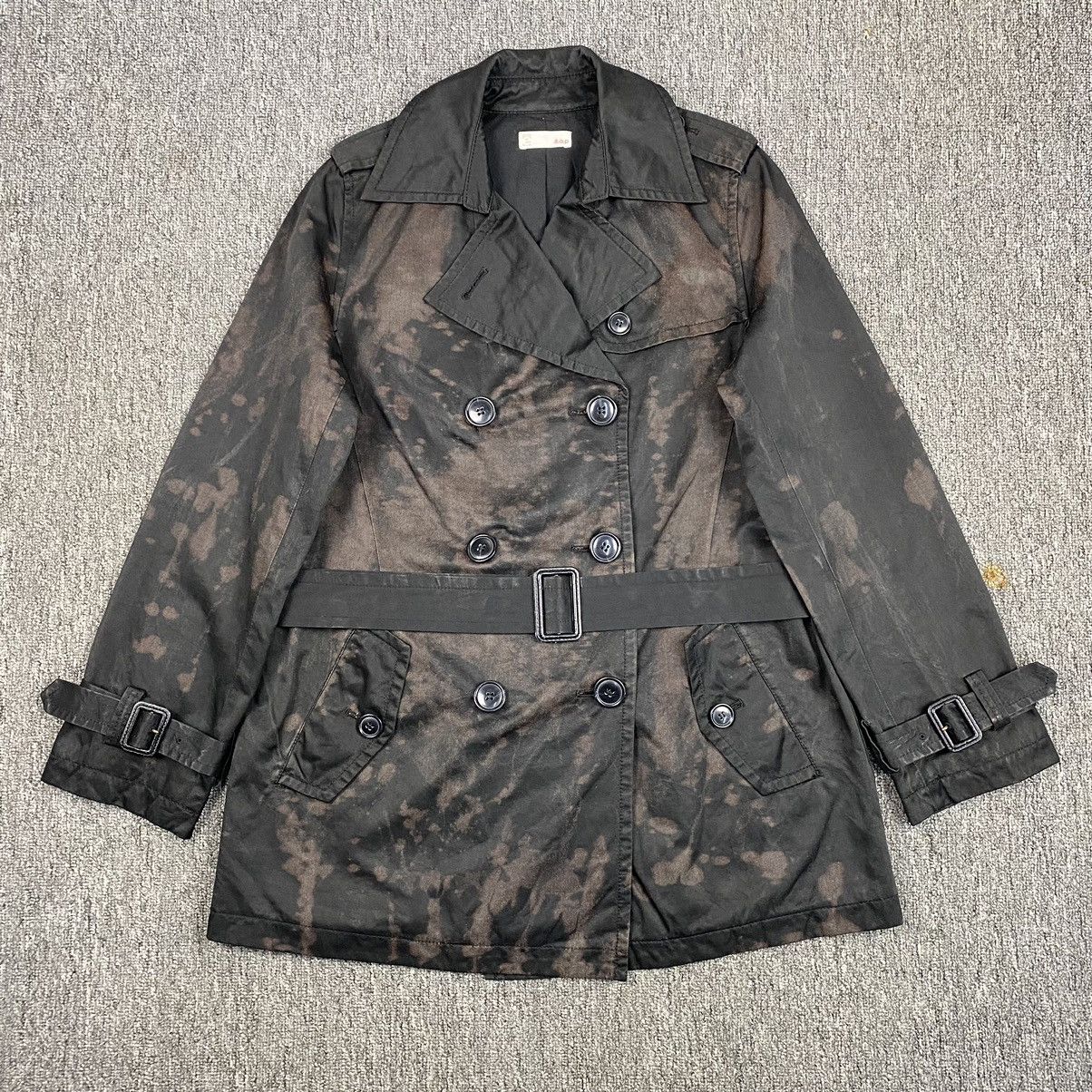 Japanese Brand Eap Bleach Belted Peacoat Jacket Size M / US 6-8 / IT 42-44 - 2 Thumbnail