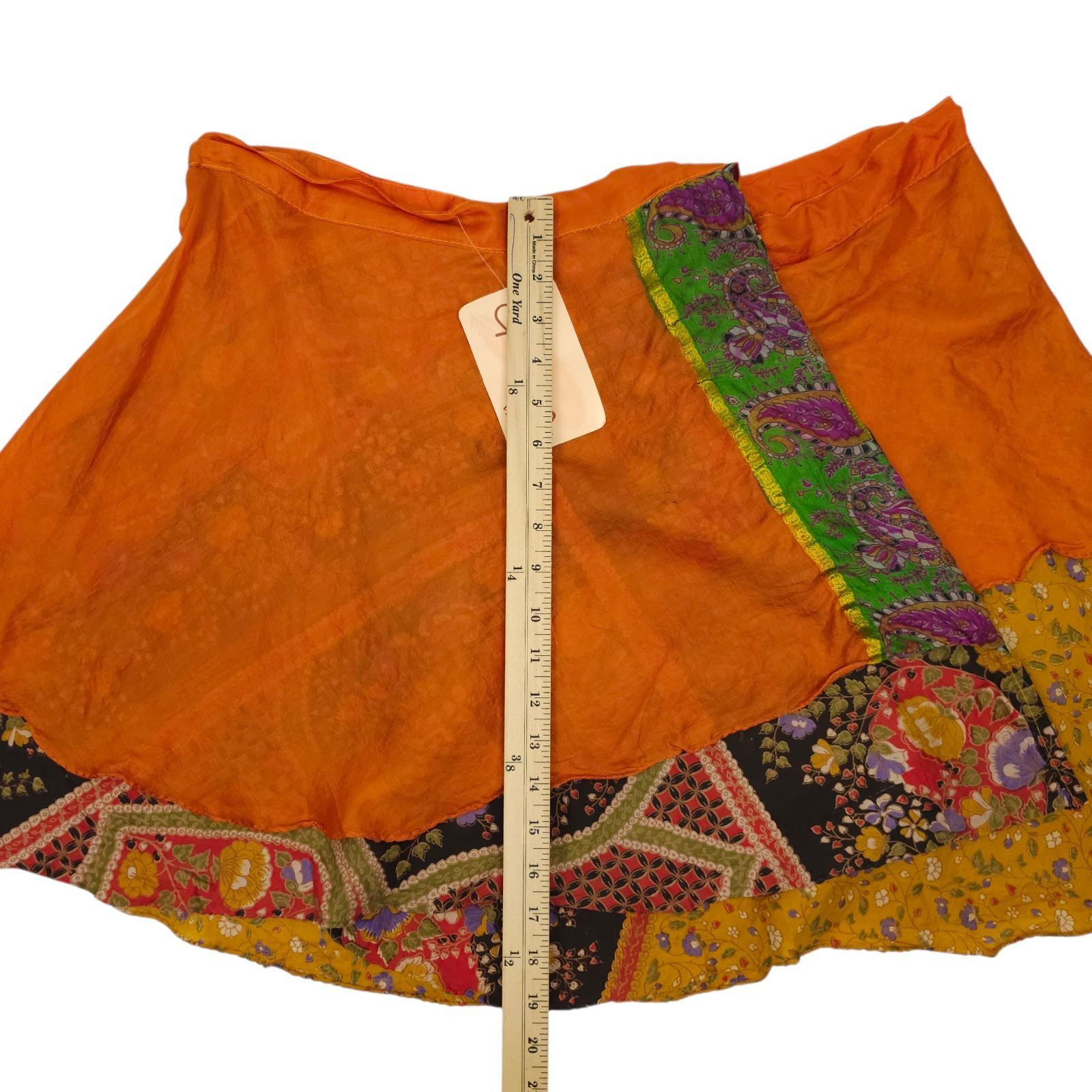 Other Kariza Vintage Wrap Skirt OSFM Silk Blend Boho Indie Fairy Size 24" / US 00 / IT 34 - 12 Thumbnail