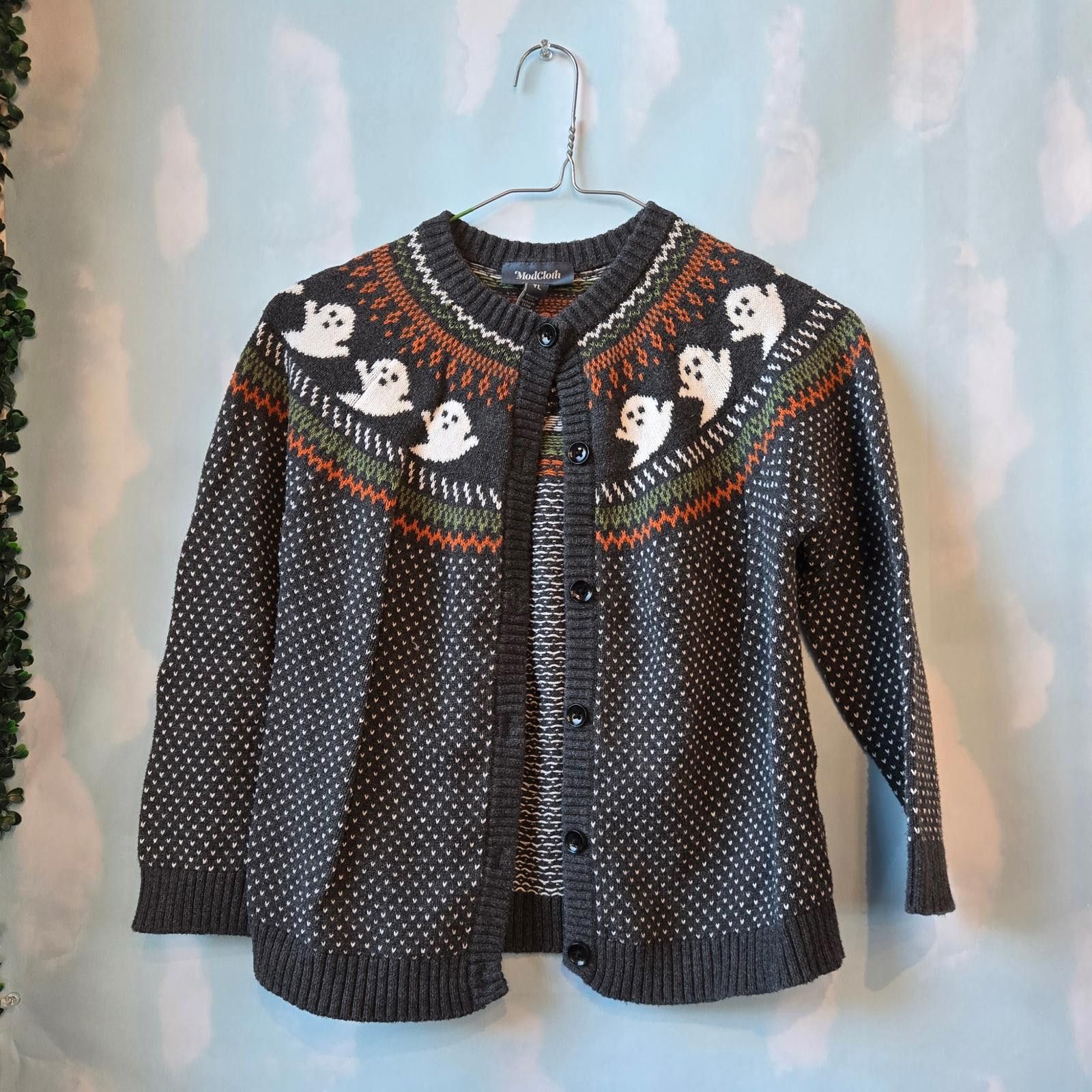 Other Modcloth Spooky Large Youth Cardigan Size S / US 4 / IT 40 - 1 Thumbnail