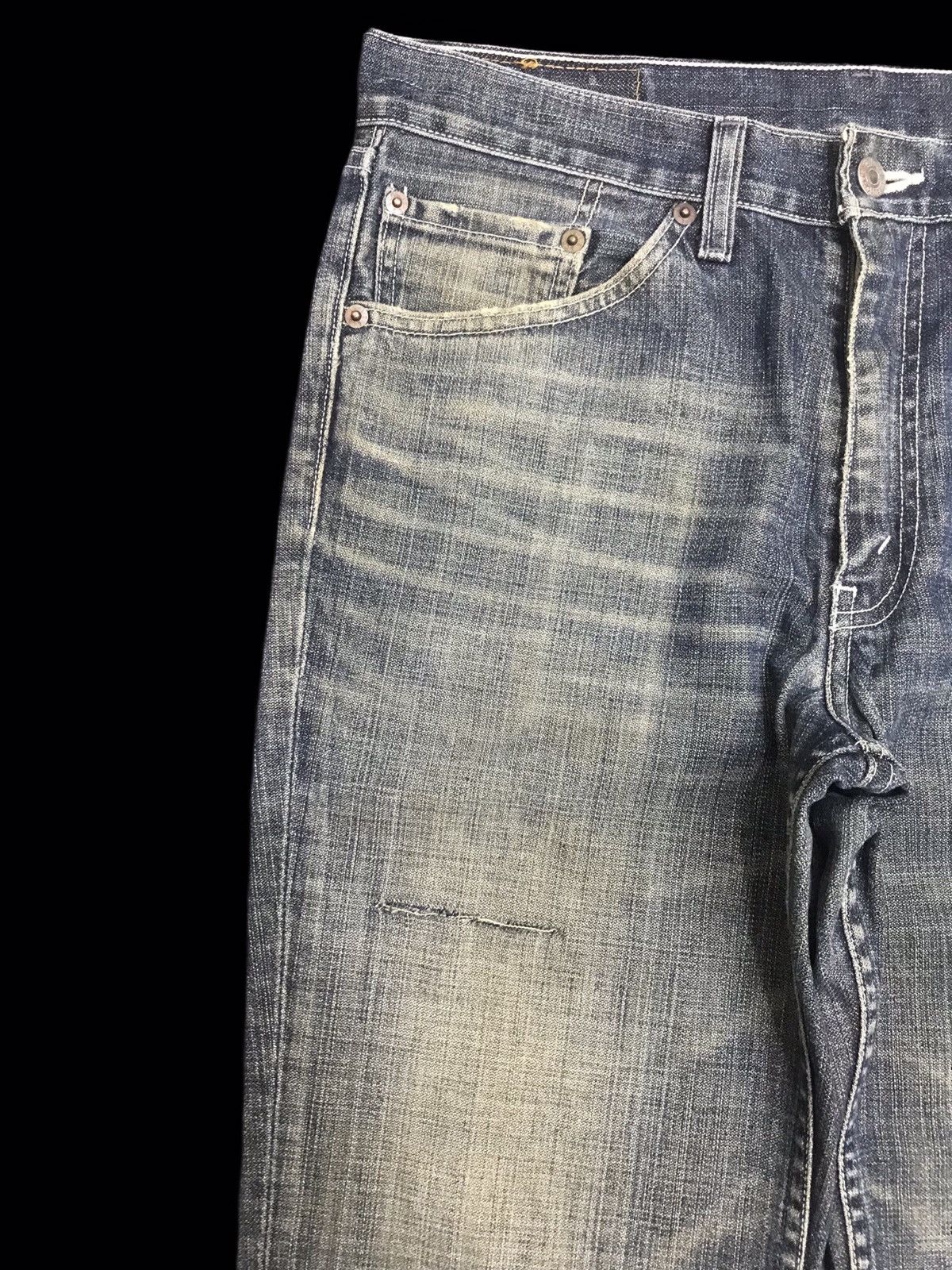Levi's 💥THRASHED💥VTG Levis 517 Flare Thrashed Denim F366 Size US 31 - 4 Thumbnail