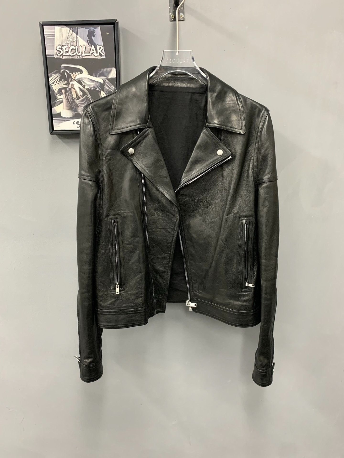 Rick Owens rick owens black leather motorcycle jacket Size US L / EU 52-54 / 3 - 1 Thumbnail