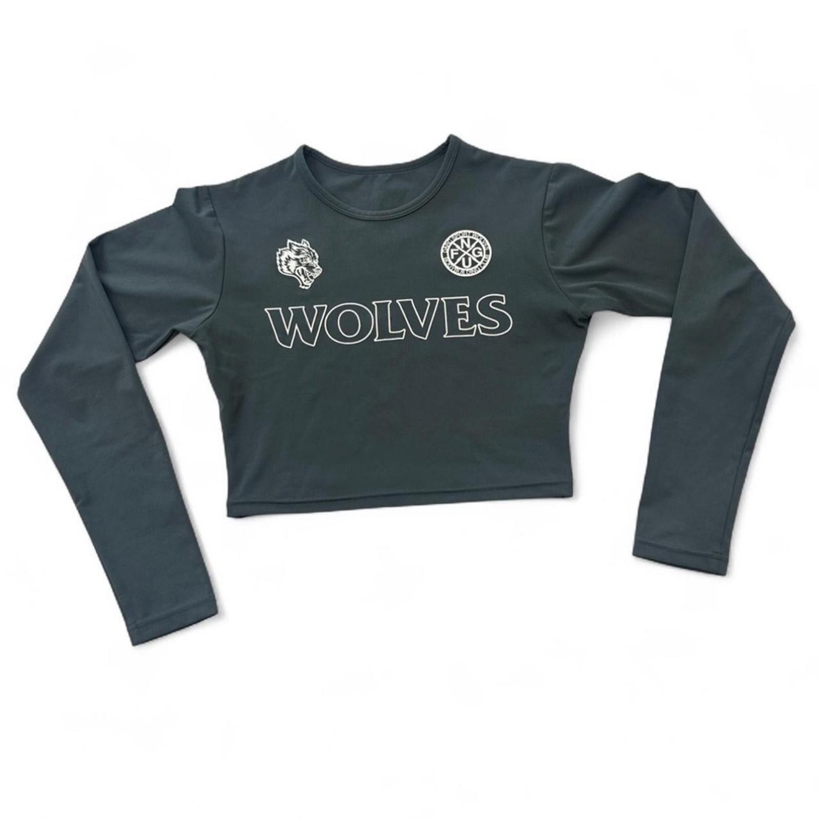 Darc Sport Darc Sport Wolves Crop Top Long Sleeve Size Medium Size M / US 6-8 / IT 42-44 - 1 Thumbnail