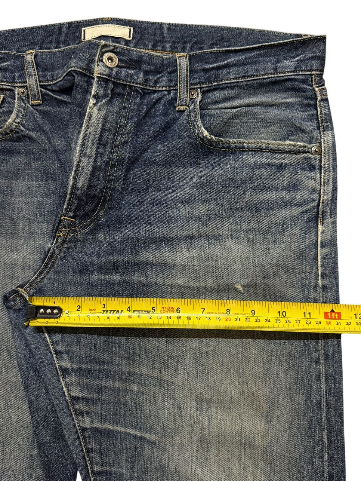 Uniqlo Vintage Y2K Uniqlo Selvedge Faded Wash Distress Straight Leg Size US 36 / EU 52 - 13 Thumbnail