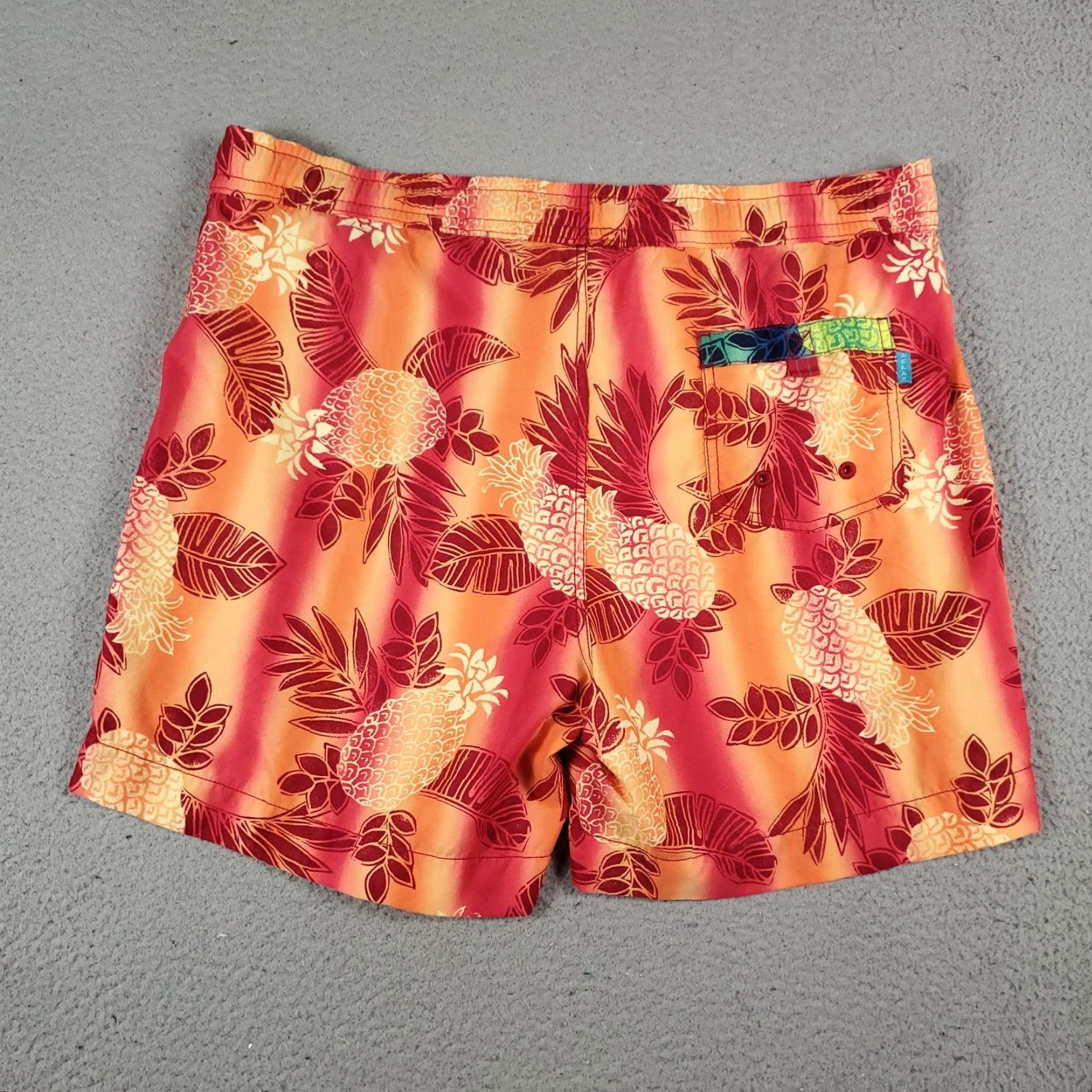 Tommy Bahama Tommy Bahama Swim Trunks Mens Medium Red Orange Tropical Beach Board Shorts Size US 31 - 7 Thumbnail