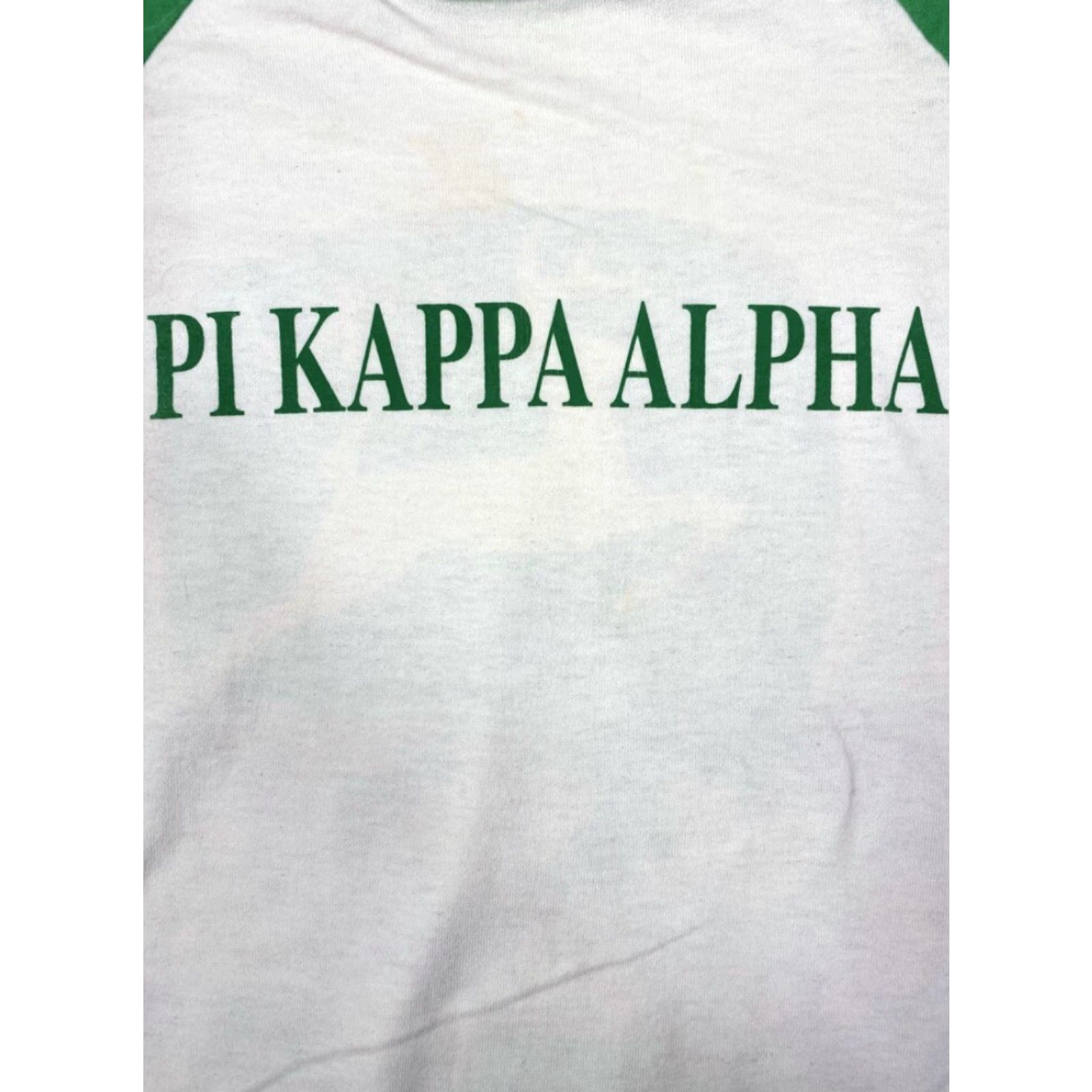 Vintage VINTAGE College Pullin' Hoes Graphic 3/4 Green T Shirt XL #3081 Size US XL / EU 56 / 4 - 6 Thumbnail