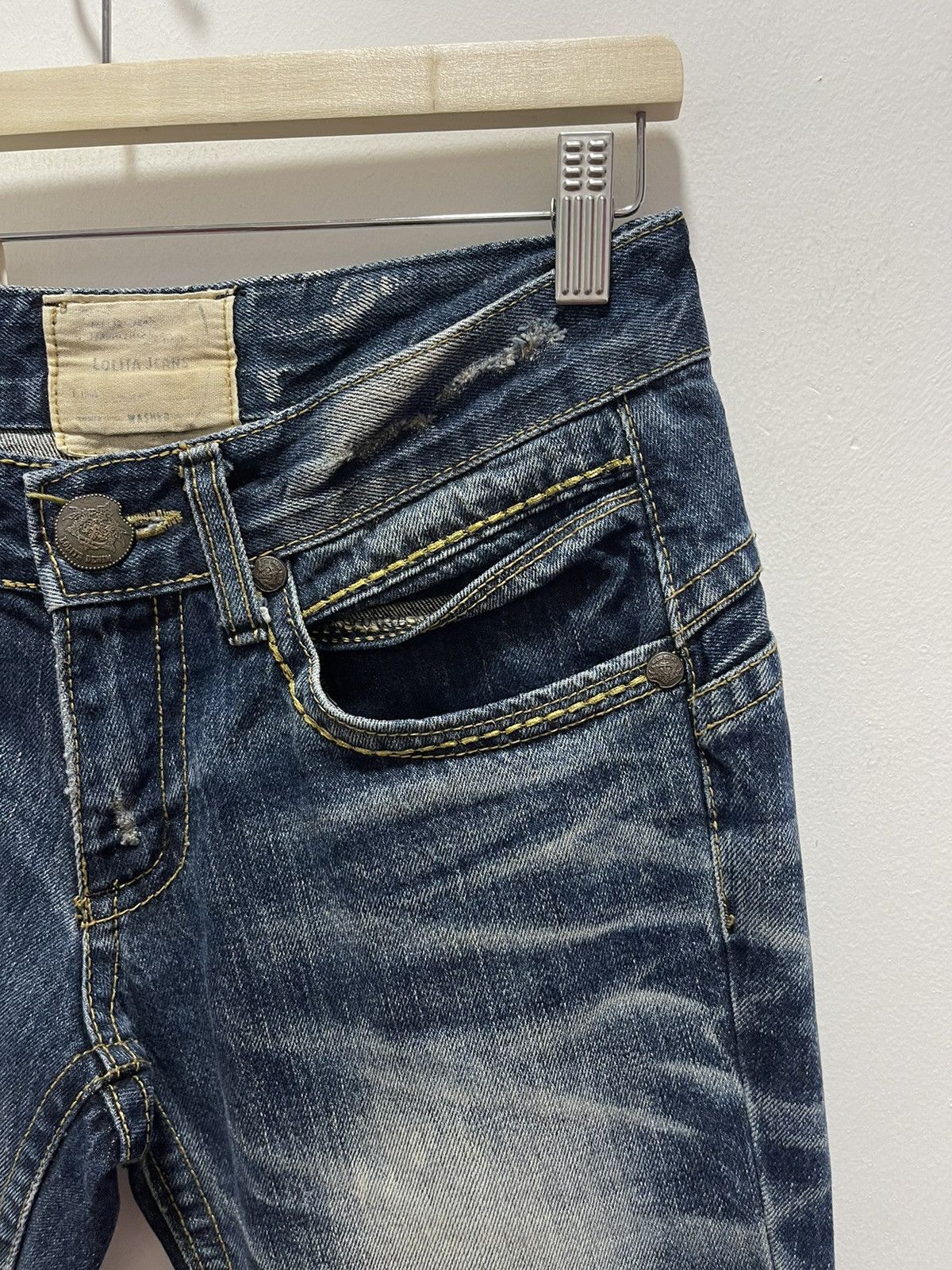Japanese Brand × Vintage VINTAGE LOLITA EMBROIDERY DISTRESSED DENIM JEANS Size 28" / US 6 / IT 42 - 7 Thumbnail