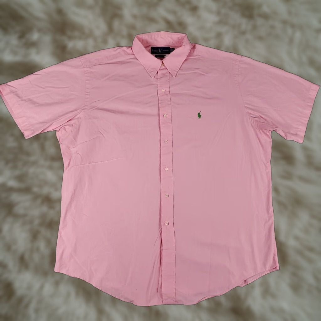 Ralph Lauren Ralph Lauren Shirt Mens XL Pink Casual Short Sleeve Button-Up Size US XL / EU 56 / 4 - 1 Thumbnail