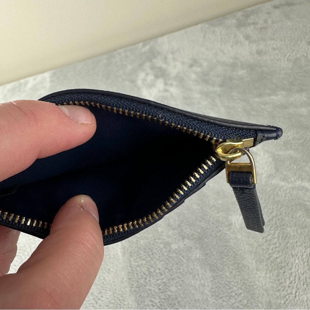 Tory Burch Tory Burch Kira Slim Card Case (Black/Blue) Wallet with Emb Size ONE SIZE - 9 Thumbnail