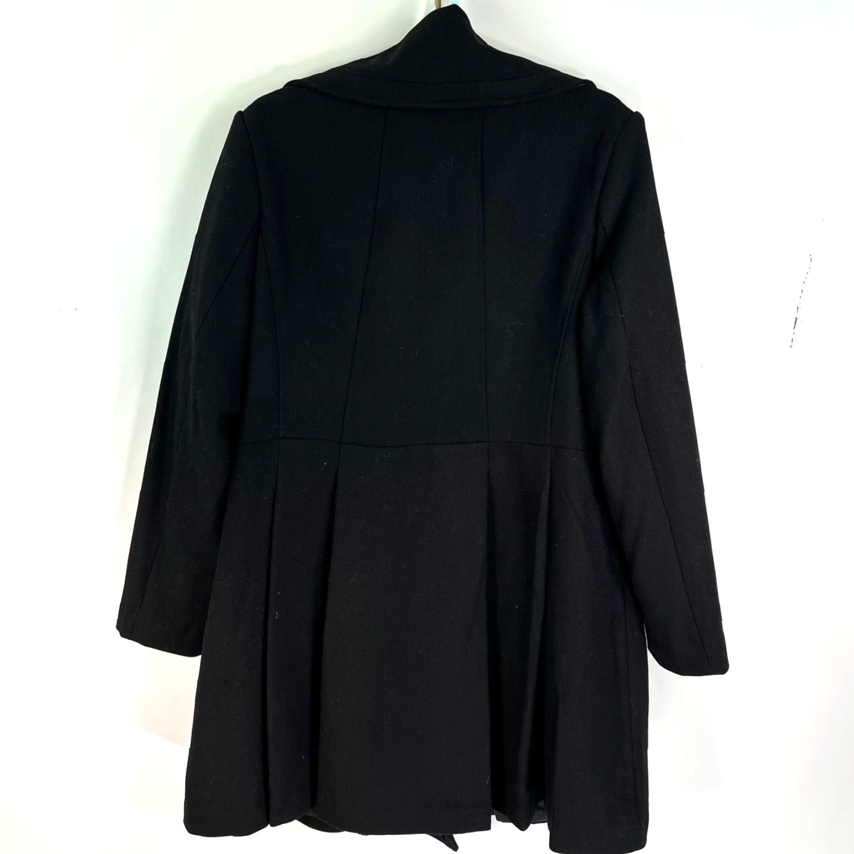 Liz Claiborne VINTAGE Liz Claiborne Coats, Jackets & Vests Wool Blend Peacoat Black XL Woman LIZ CLAIBORNE Wool Blend Peacoat Black XL Women Size XL / US 12-14 / IT 48-50 - 6 Thumbnail