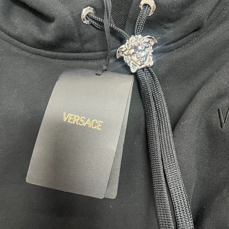 Versace Versace Black hooded sweatshirt classic Medusa avatar draw Size M / US 6-8 / IT 42-44 - 6 Thumbnail
