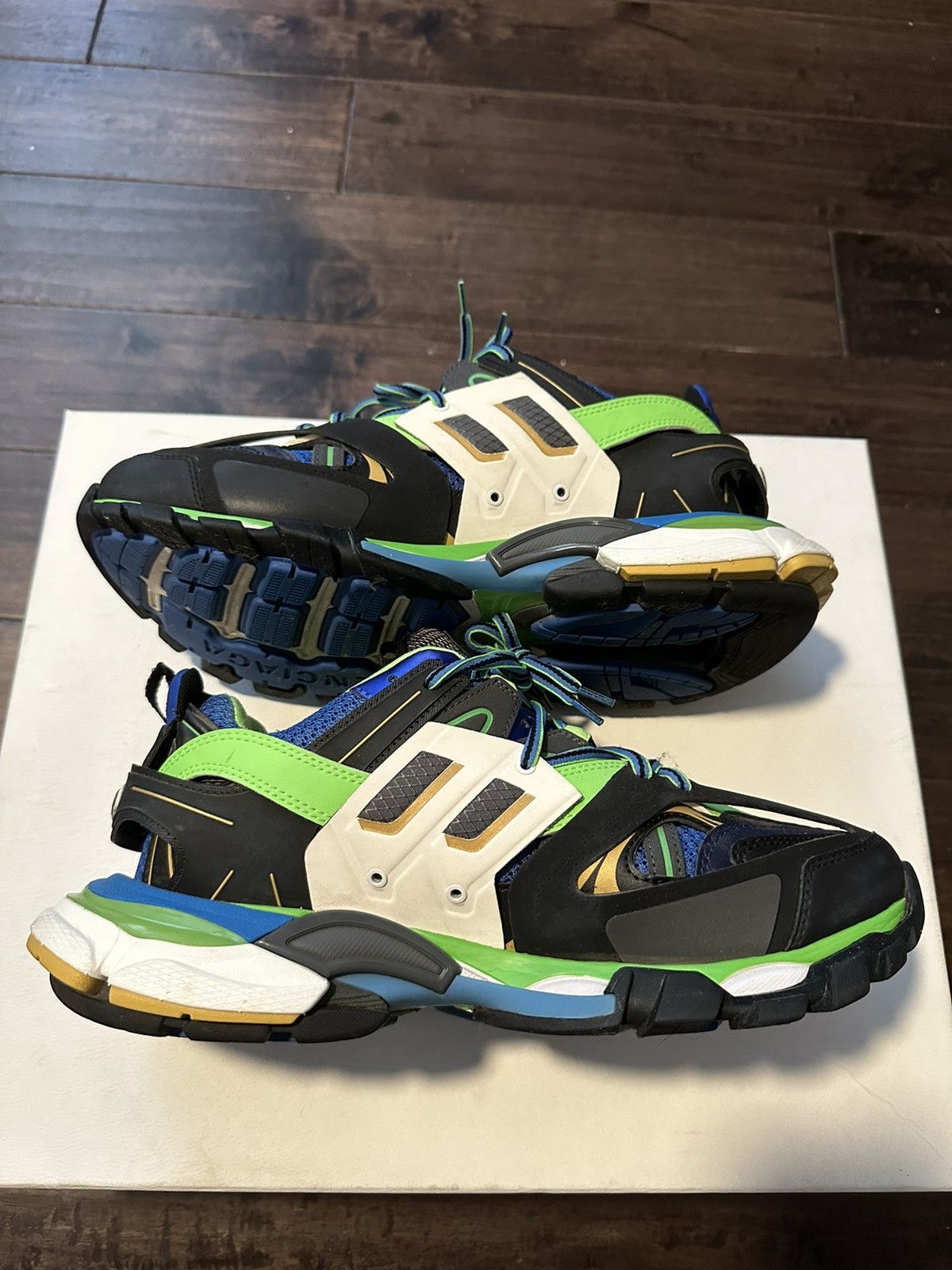 Balenciaga Balenciaga Track Green White Blue Size US 9 / EU 42 - 11 Thumbnail