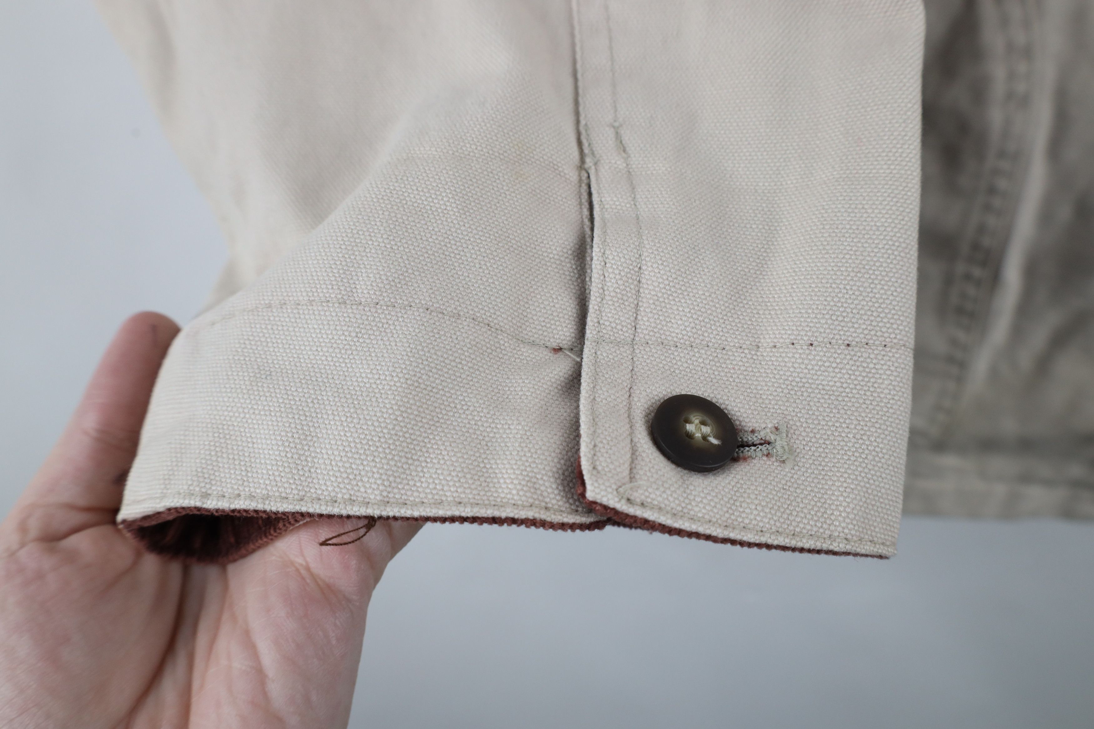 Vintage Vintage 90s Streetwear Flannel Lined Chore Barn Jacket Beige Size XL / US 12-14 / IT 48-50 - 5 Thumbnail