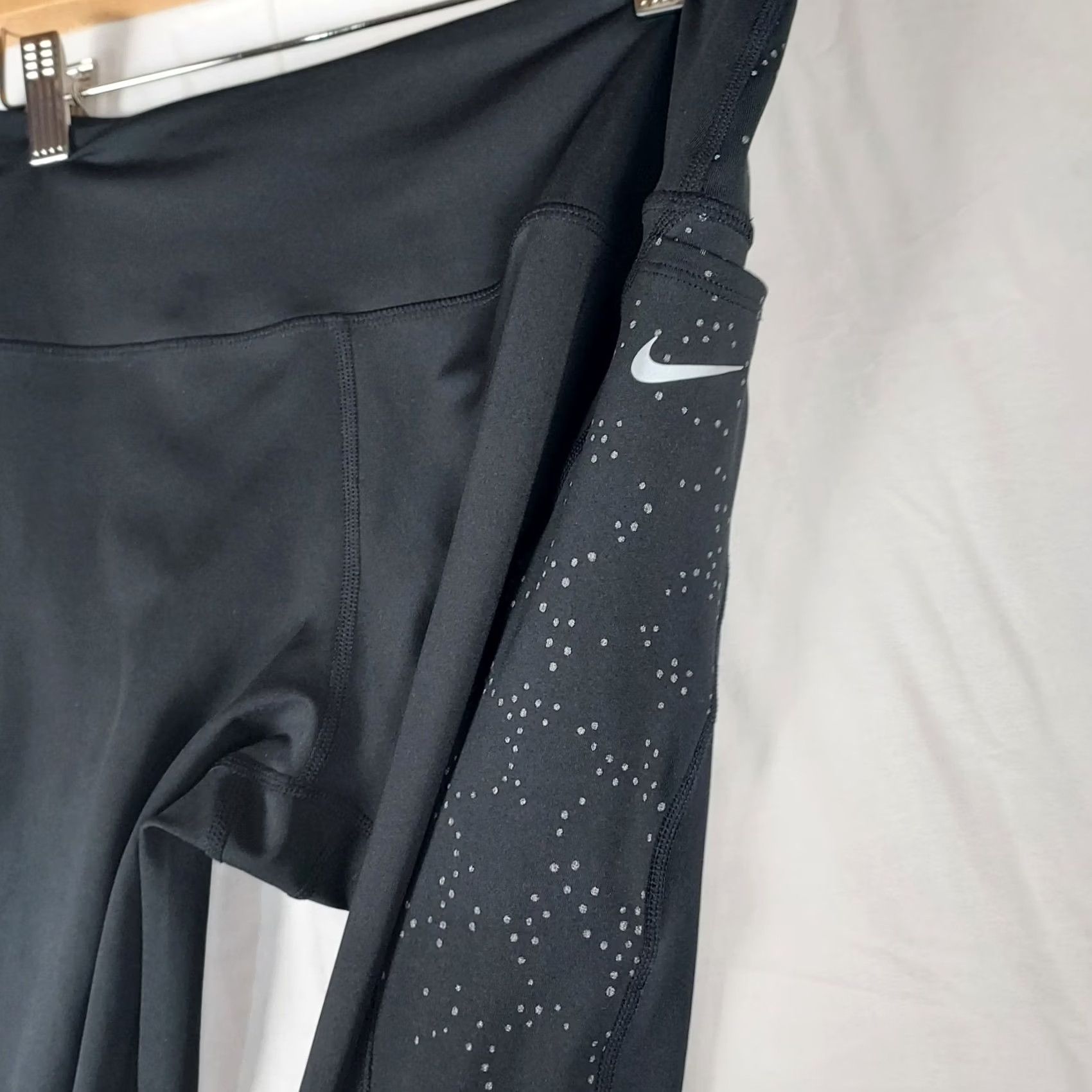Nike Nike Dri-Fit Leggings Women’s M Black Athletic Compression Running Pants Size 32" / US 10 / IT 46 - 4 Thumbnail