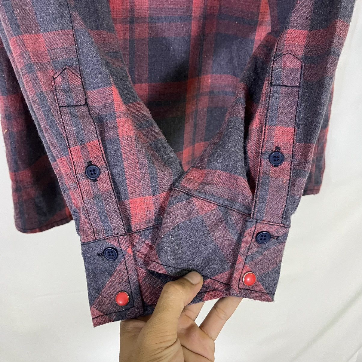 Native VINTAGE WESTERN WEAR PLAID FLANNEL NATIVE AMERICA SHIRT Size US M / EU 48-50 / 2 - 9 Thumbnail