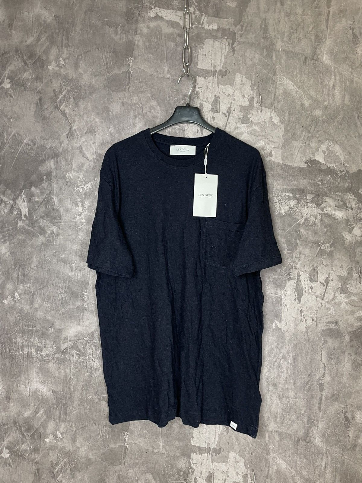 Les Deux × Vintage Les Deux Navy Luxury Pocket Cotton Rare T Shirt Size US L / EU 52-54 / 3 - 2 Thumbnail