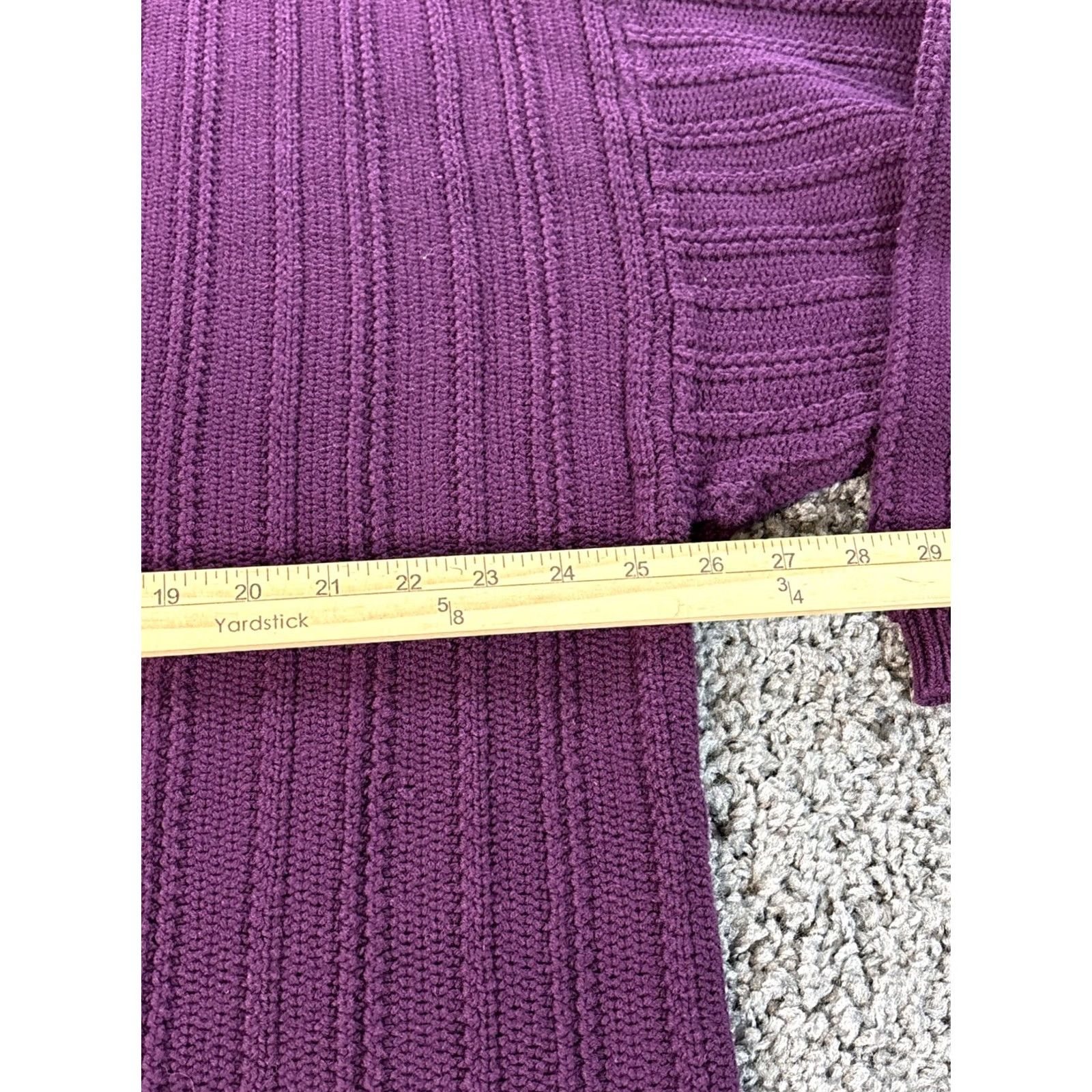 Eddie Bauer VINTAGE Eddie Bauer Fisherman Sweater Mens XL Knit Ribbed Cable-Knit Purple 90s Size US XL / EU 56 / 4 - 3 Thumbnail