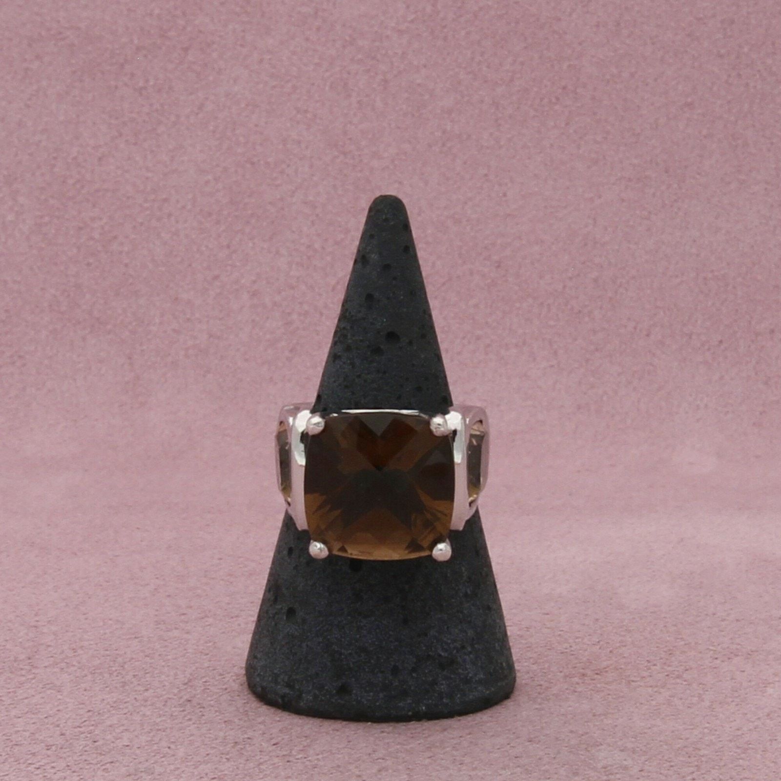 Sterling Silver sterling silver smoky quartz & citrine ring size 6.75 Size ONE SIZE - 3 Thumbnail