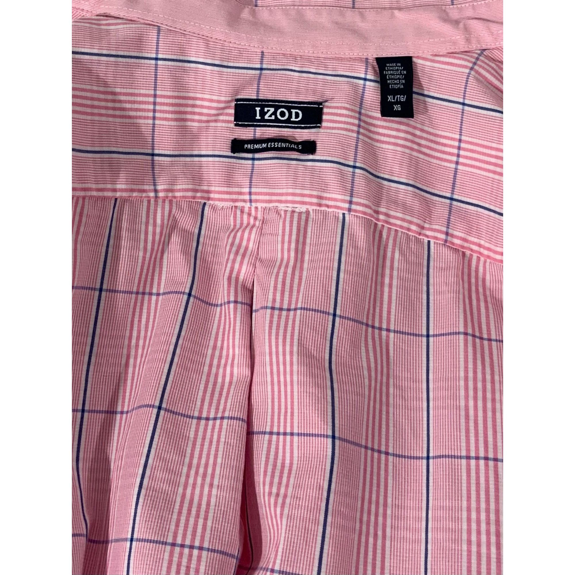 Izod Izod Mens Pink Plaid Button Down Shirt XL Long Sleeve Size US XL / EU 56 / 4 - 4 Thumbnail