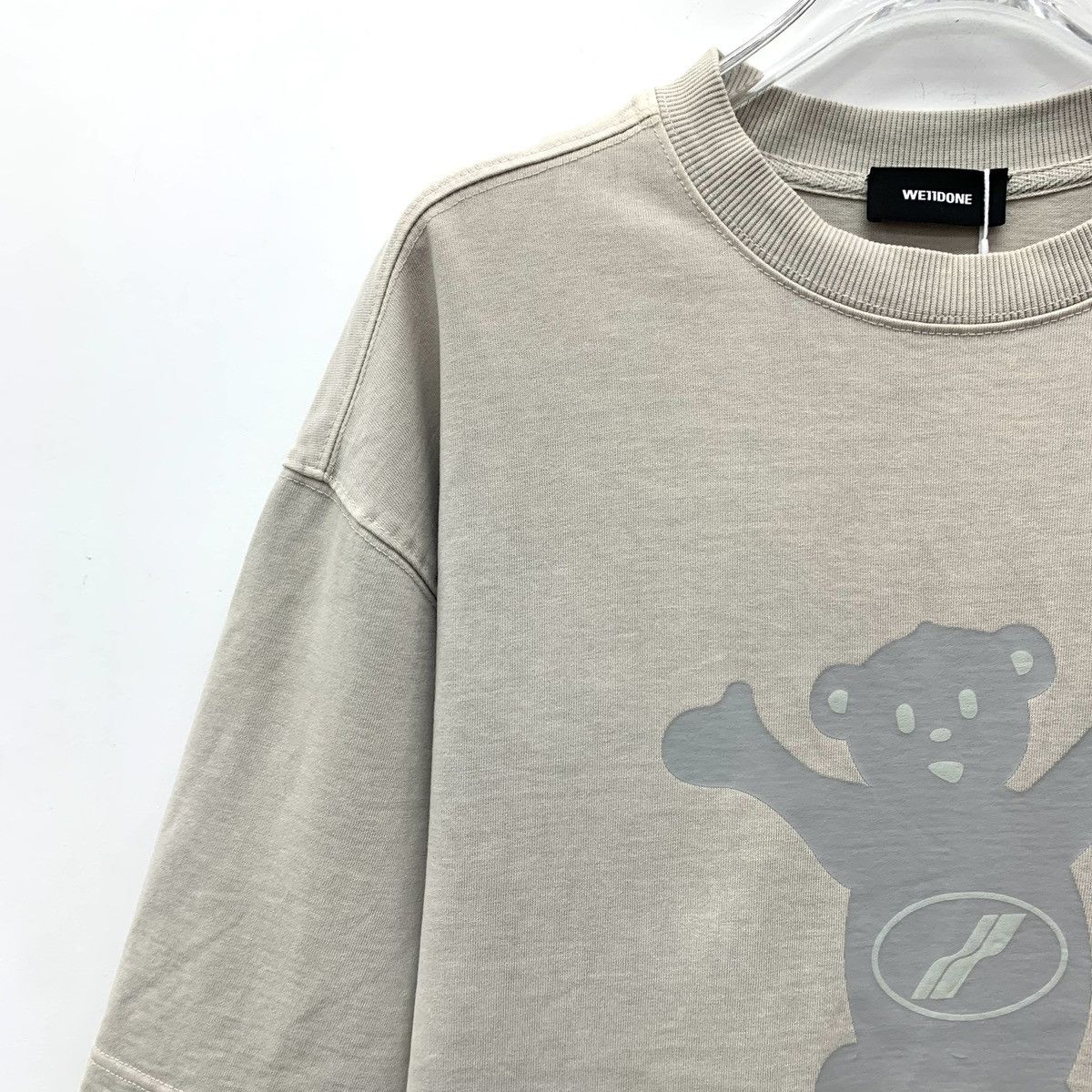WE11DONE We11done Light Gray Bear Print Short Sleeve T-Shirt K26WX Size US S / EU 44-46 / 1 - 3 Thumbnail