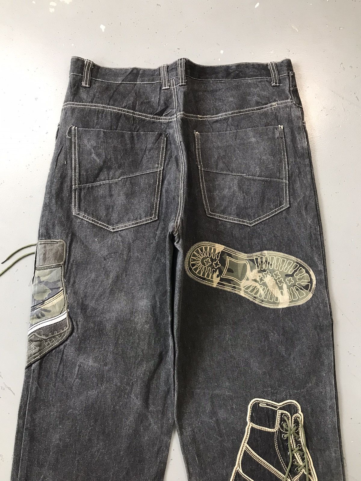 Vintage Vintage Y2K shoe patchwork baggy denim Size US 40 / EU 56 - 12 Thumbnail