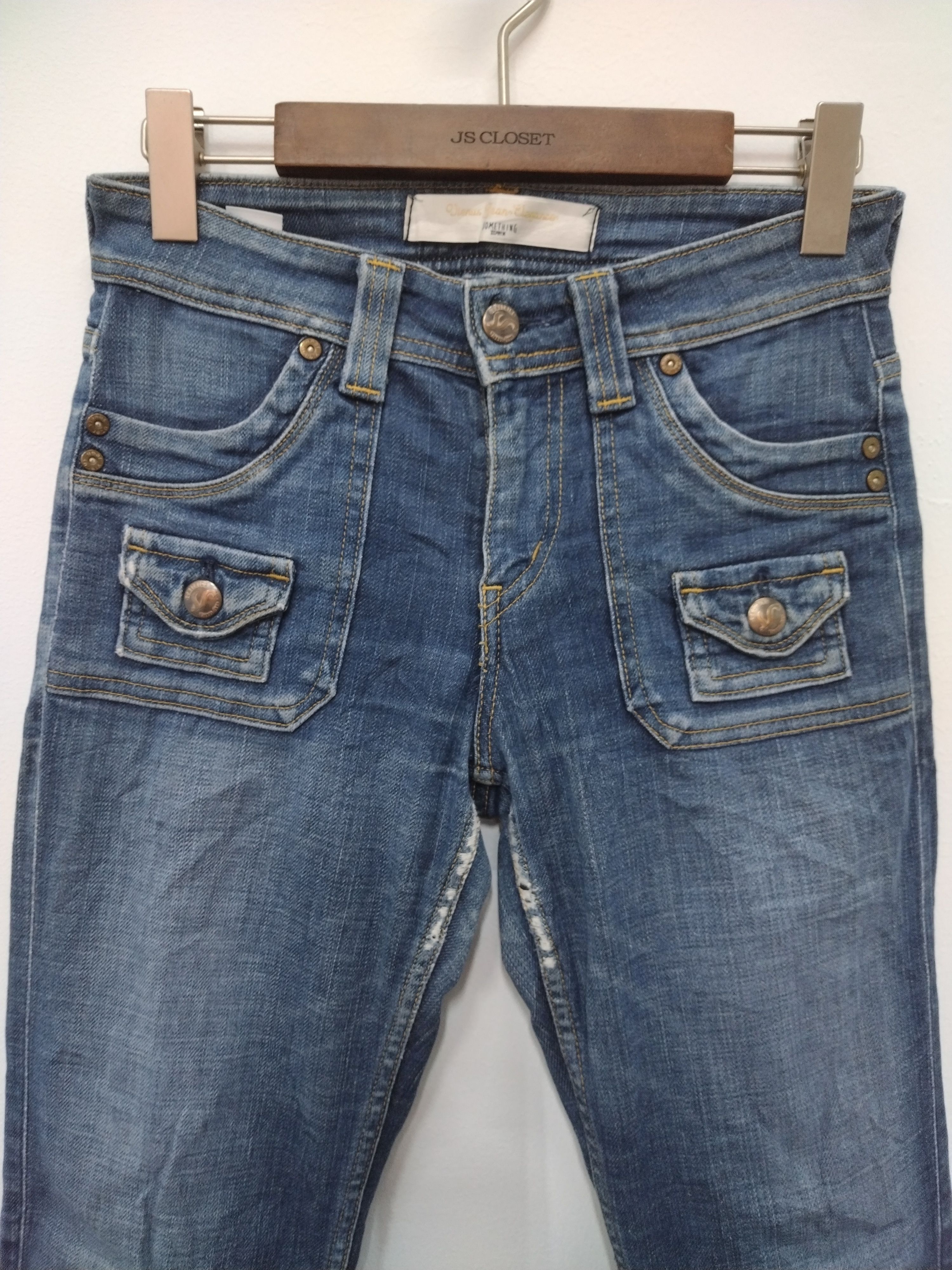 Edwin × Japanese Brand × Seditionaries 💥Crazy nice flared & design Vienus Jeans Elegance by Edwin Size 29" - 7 Thumbnail