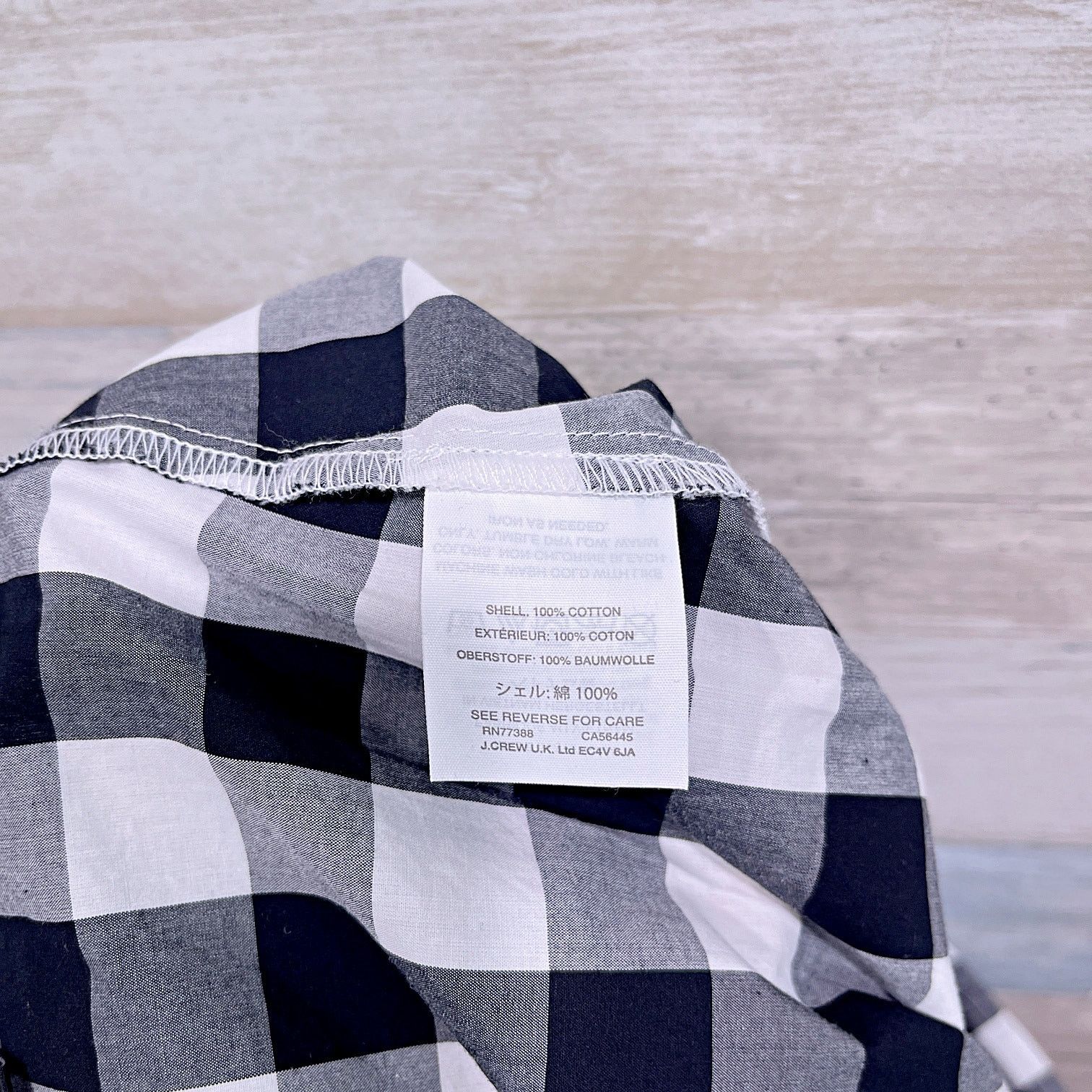J.Crew J CREW Ruffle Wrap Gingham Mini Skirt Black White Cotton 0 Size 25" / US 0 / IT 36 - 6 Thumbnail