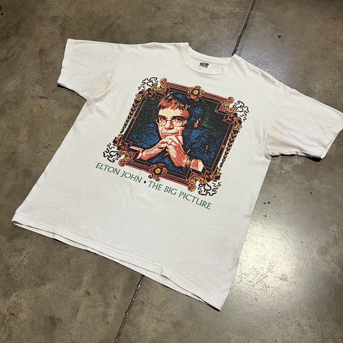 Band Tees Vintage Elton John The Big Picture Tour Band Tee Merch 90s Size US XL / EU 56 / 4 - 2 Thumbnail