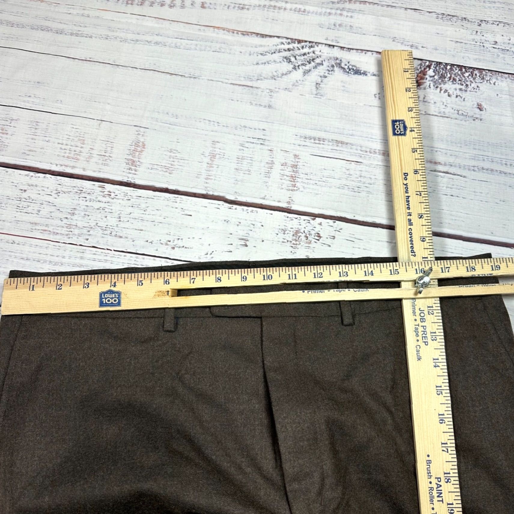 Lands' End Lands' End Mens Dress Pants Brown 38 Wool Blend Traditional Fit Flat Front 30.5in Inseam Pants Mens Size 38 Brown Dress Pants Size US 38 / EU 54 - 5 Thumbnail
