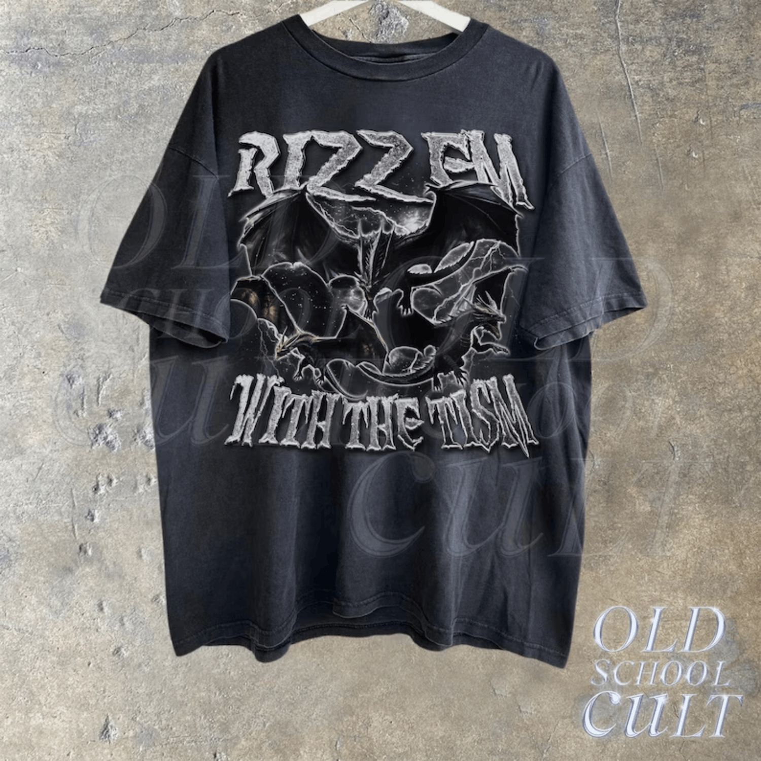 Vintage Rizz Em With The Tism Dragon Vintage Graphic Shirt Size US M / EU 48-50 / 2 - 1 Thumbnail
