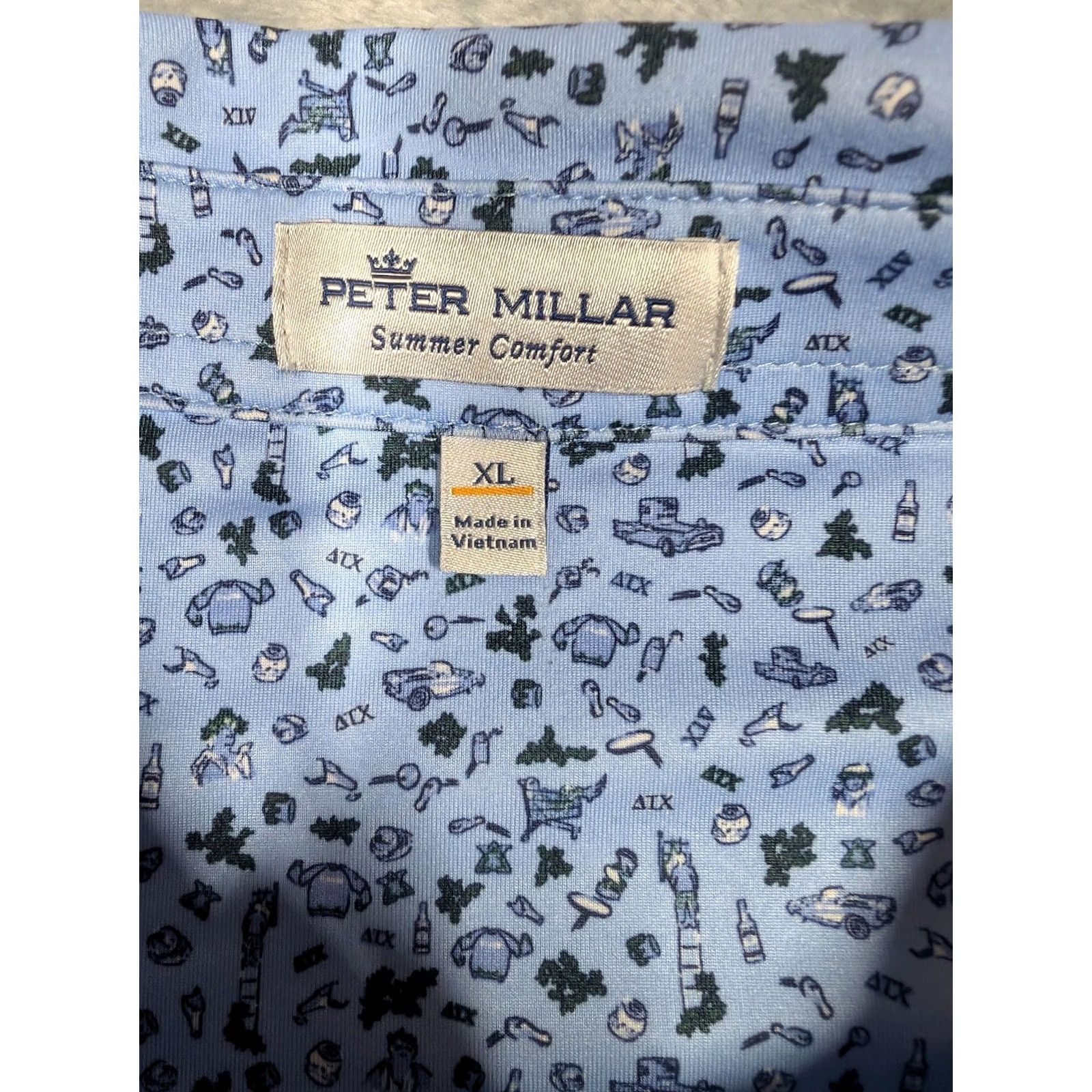 Peter Millar Peter Millar Polo Shirt Mens XL Blue ATX Summer Comfort Golf Performance Stretch Size US XL / EU 56 / 4 - 4 Thumbnail