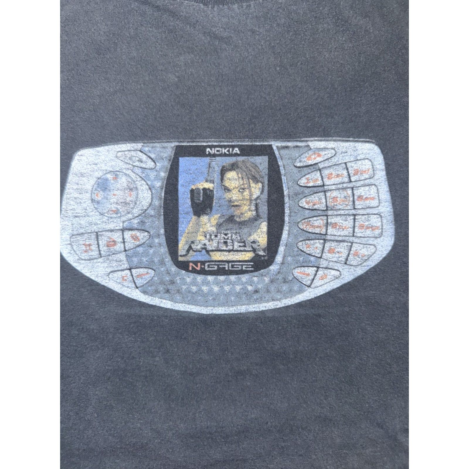 Vintage VINTAGE Tomb Raider Nokia N-Gage Promo T-Shirt Black XL 90s Video Games Retro Mens Size US XL / EU 56 / 4 - 2 Thumbnail