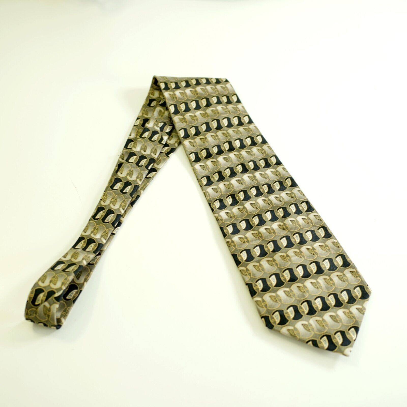 Bergamo New York Bergamo New York Beige Green Black Abstract Geometric Print Size ONE SIZE - 6 Thumbnail