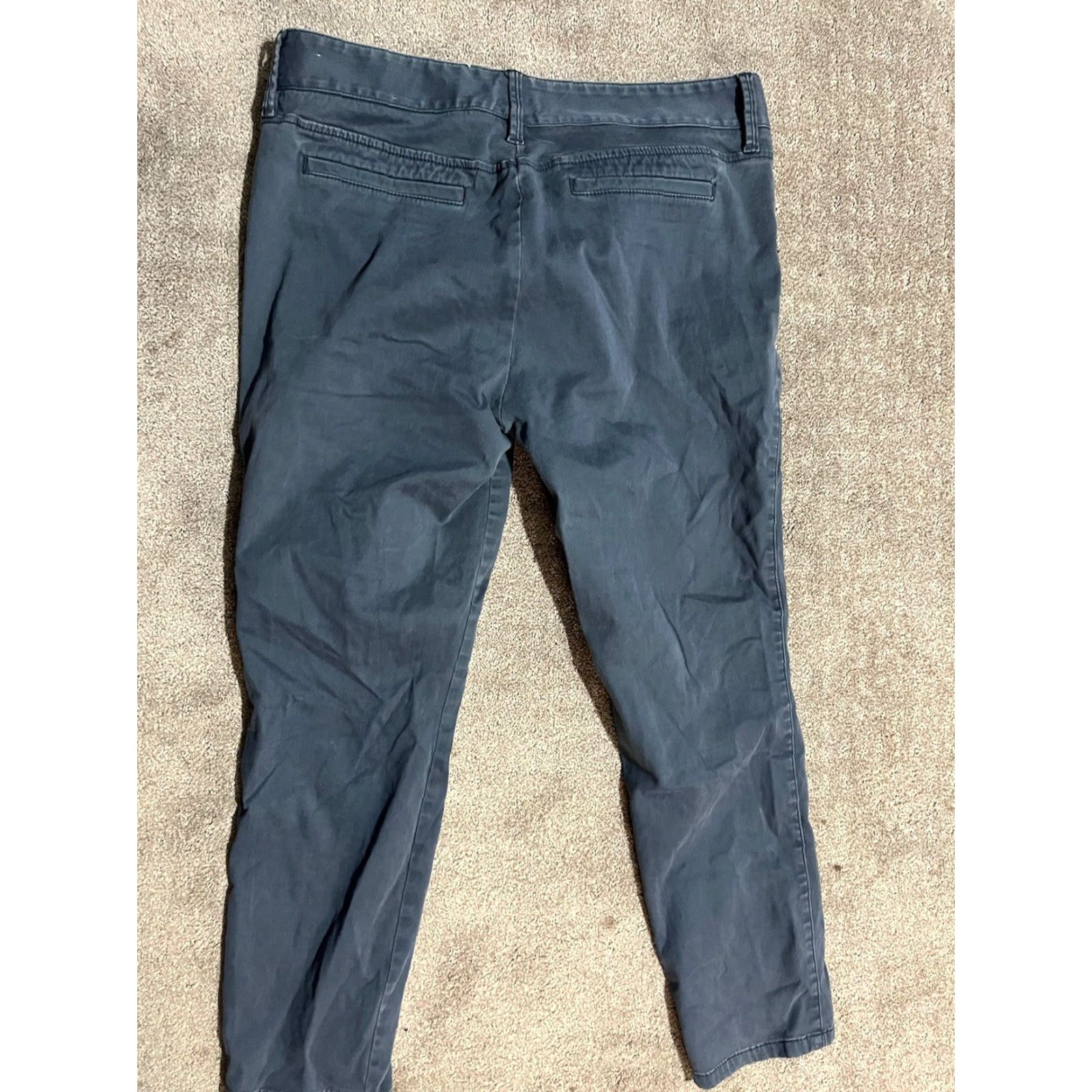 Ann Taylor VINTAGE Ann Taylor LOFT Women's Pants 14 Blue Tapered Leg Chino Casual Career Size 36" / US 14 / IT 50 - 3 Thumbnail