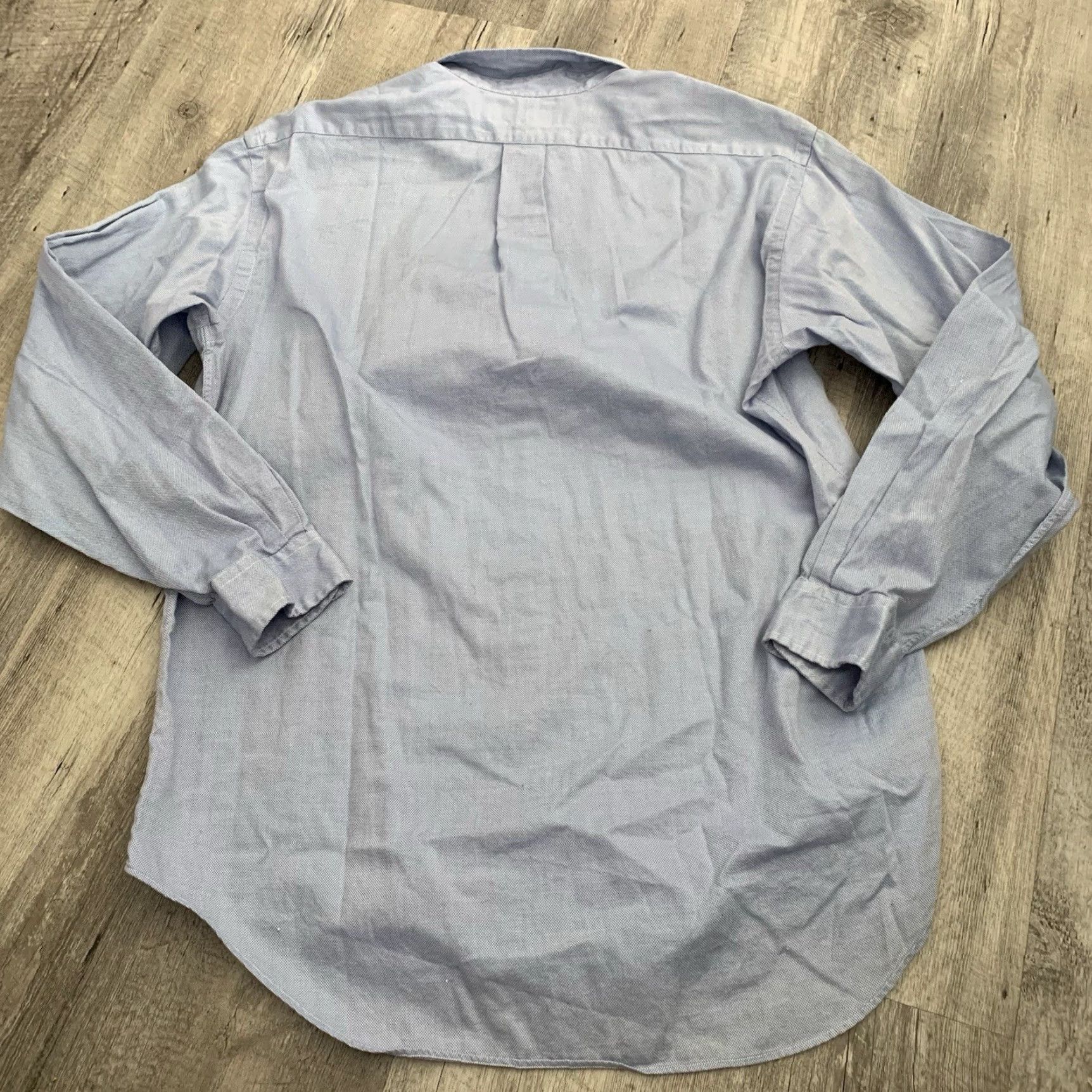 Ralph Lauren Ralph Lauren Dress Shirt Mens 16.5-34/35 Blue YARMOUTH Button Up 100% Cotton Shirt Dress Shirt Button-Down Casual Business Formal Size 42R - 4 Thumbnail