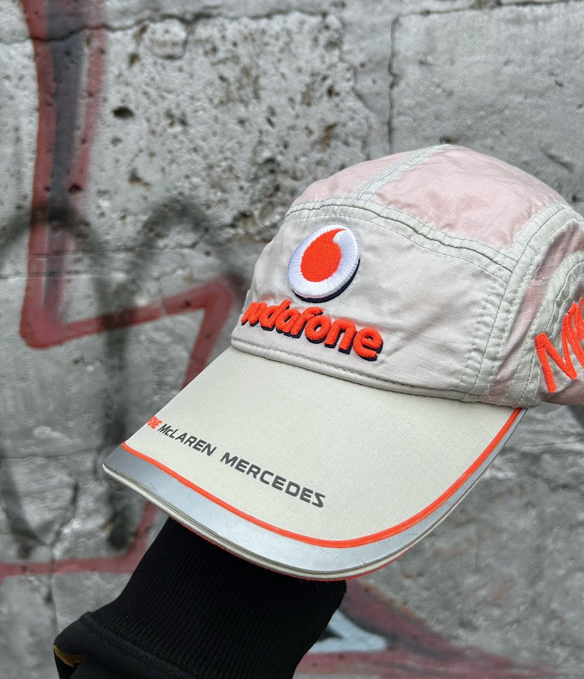 Malcolm McLaren × Mercedes-Benz Mercedes McLaren Vodafone F-1 Racing Nylon 5 Panel Cap Size ONE SIZE - 2 Thumbnail