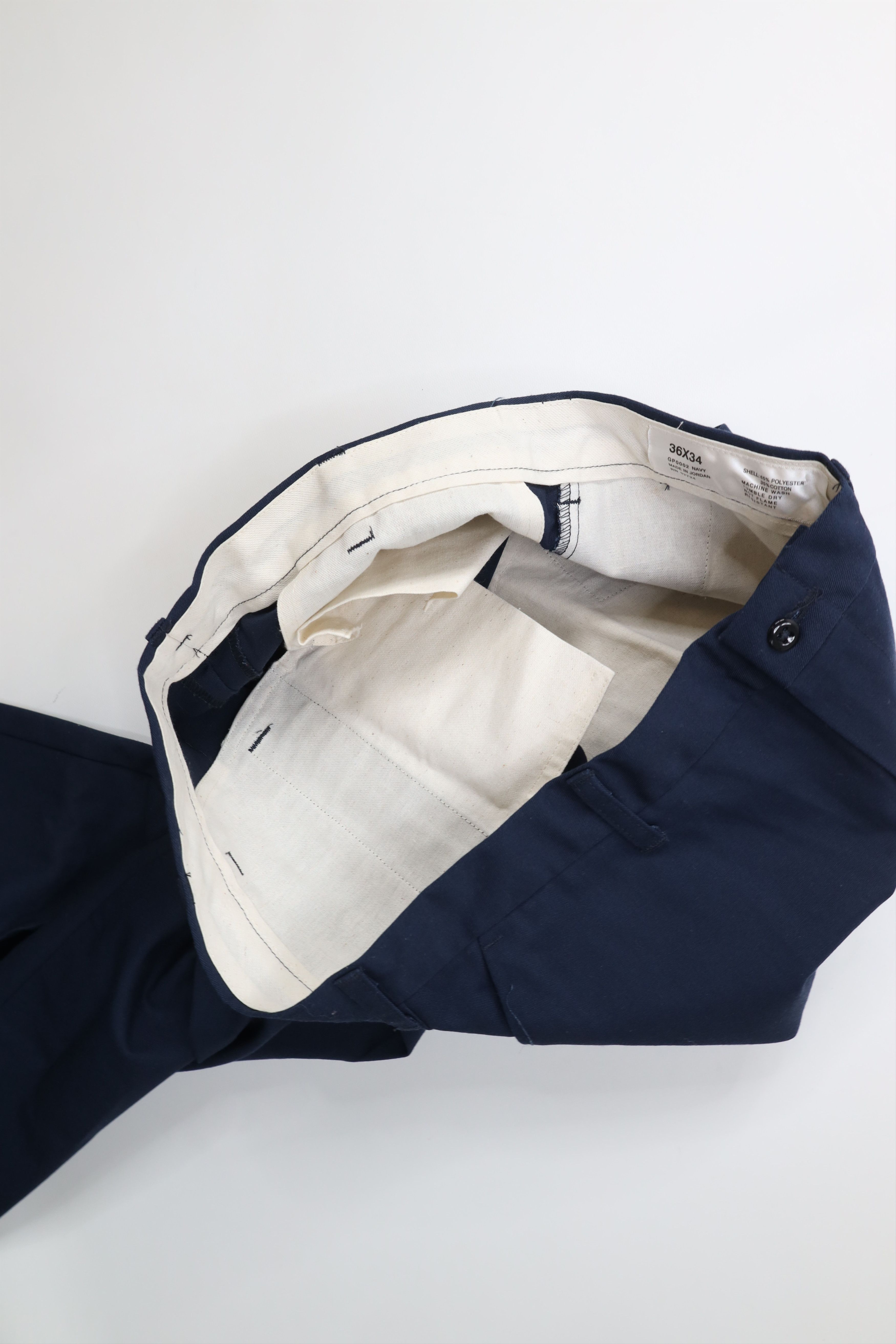 Vintage Vintage 90s Streetwear Wide Leg Chino Pants Workwear Blue Size US 36 / EU 52 - 7 Thumbnail