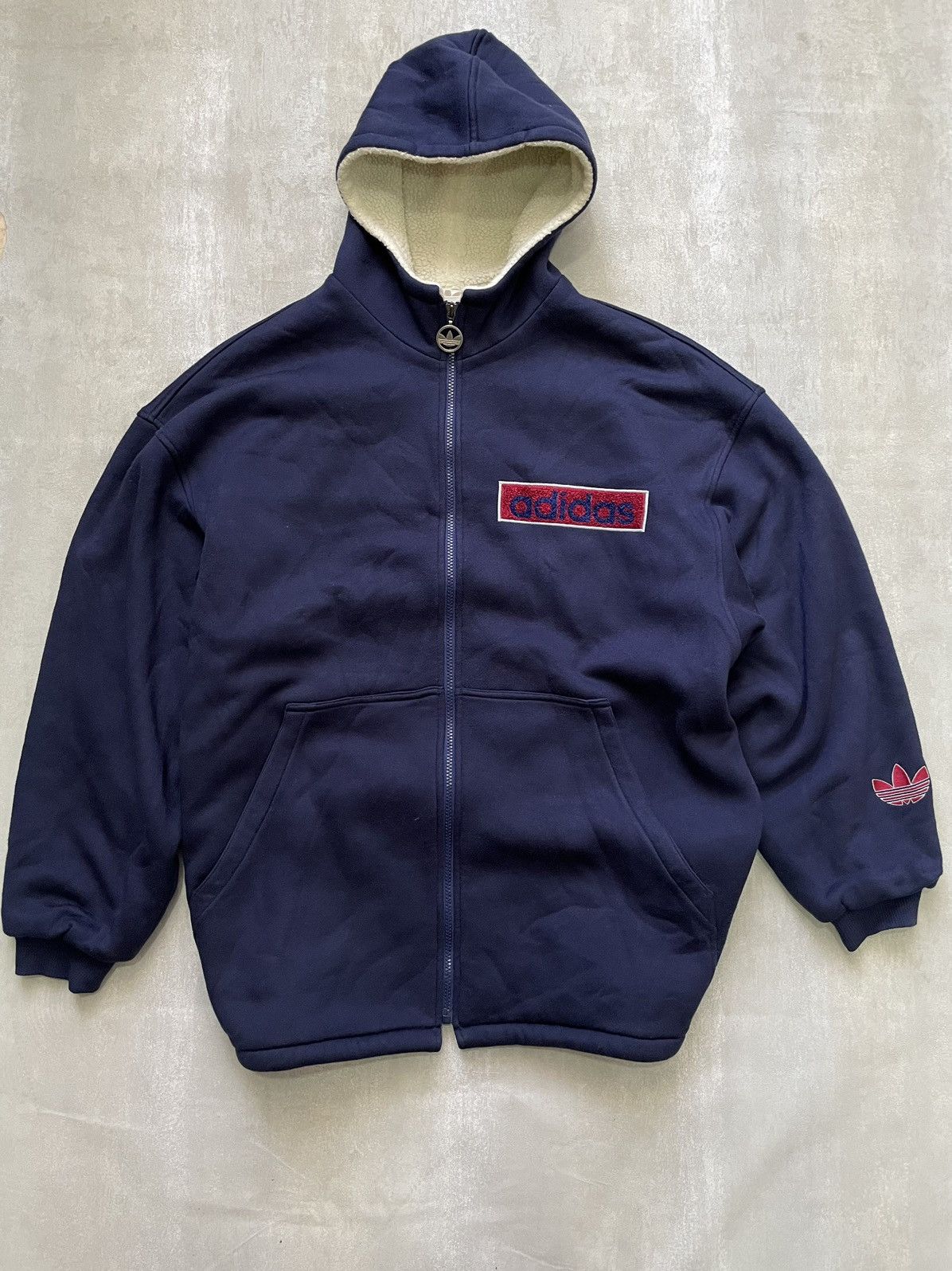 Adidas Descente Vintage Hooded Jacket Big Logo Japan