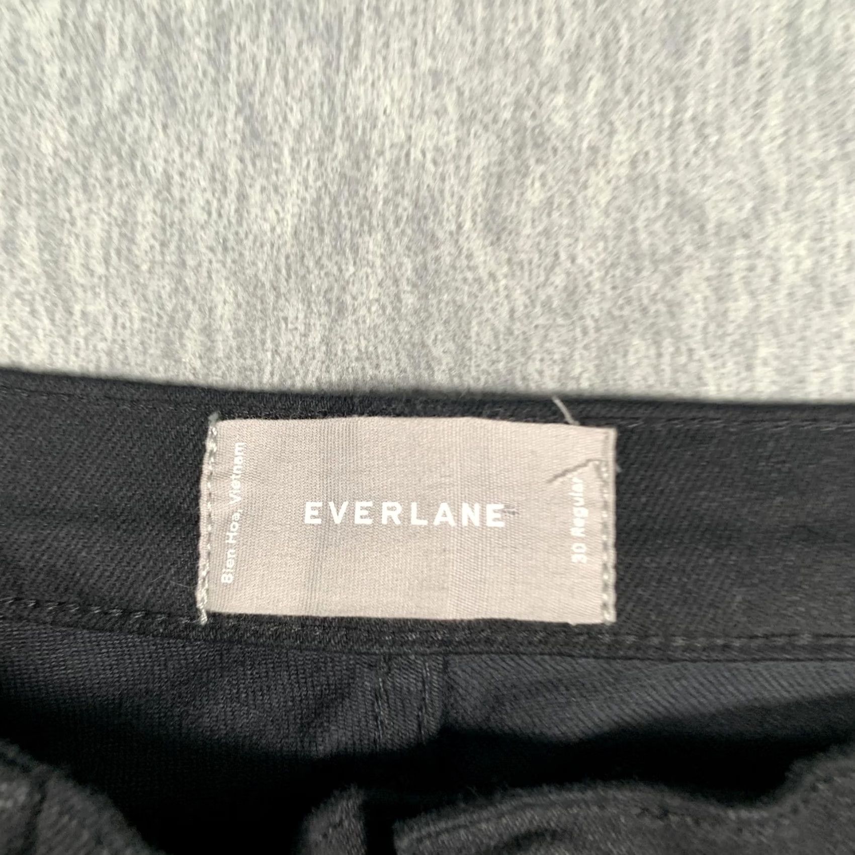 Everlane Everlane Jeans Womens 30 Black Mid Rise Straight Leg Raw Hem Denim Stretch Size 30" / US 8 / IT 44 - 4 Thumbnail
