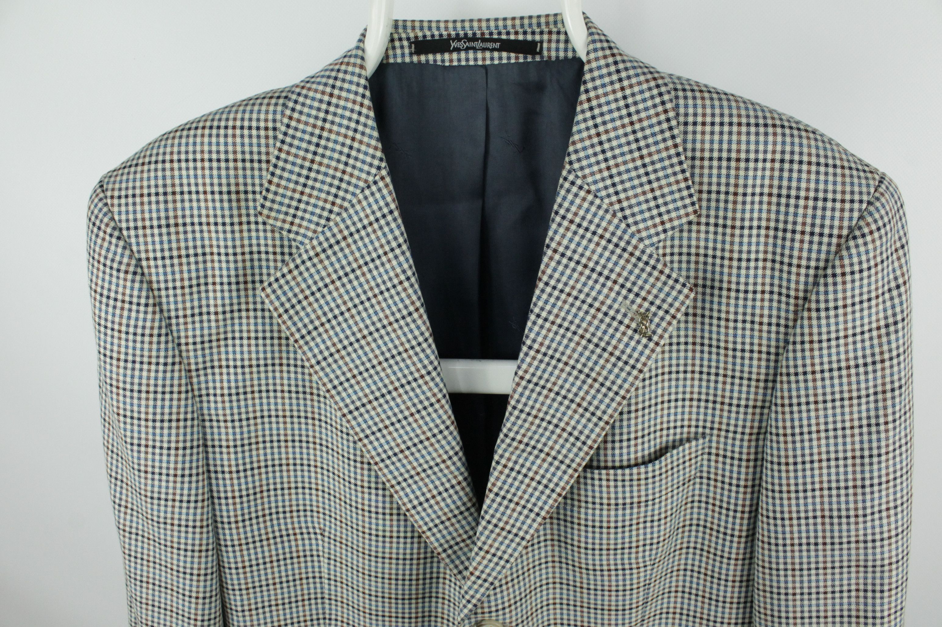 Yves Saint Laurent Vintage Yves Saint Laurent Blazer With Golden YSL Brooch Size US L / EU 52-54 / 3 - 2 Thumbnail