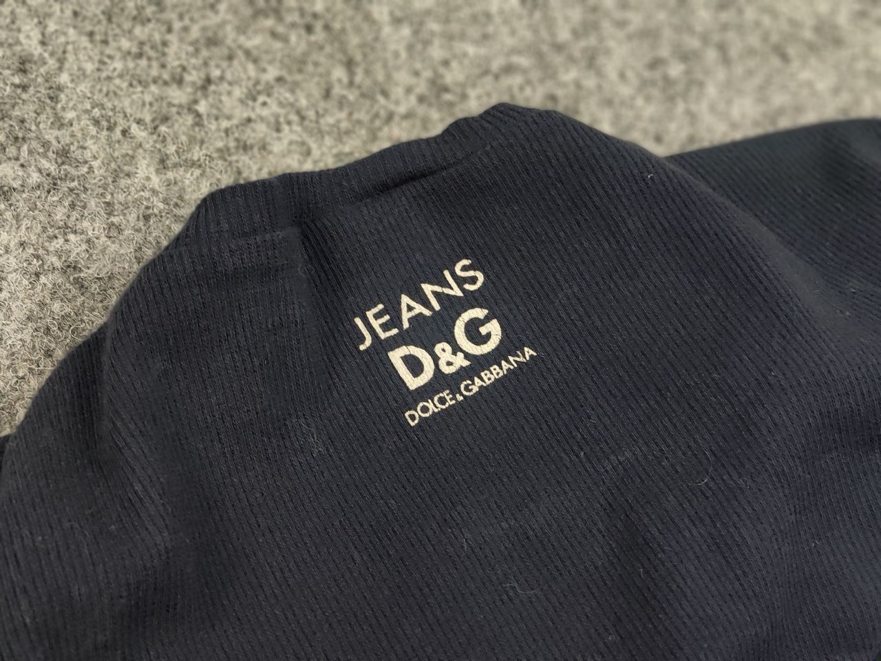Dolce & Gabbana Dolce & Gabbana Vintage 90's dark blue ribbed long sleeve Size US S / EU 44-46 / 1 - 13 Thumbnail