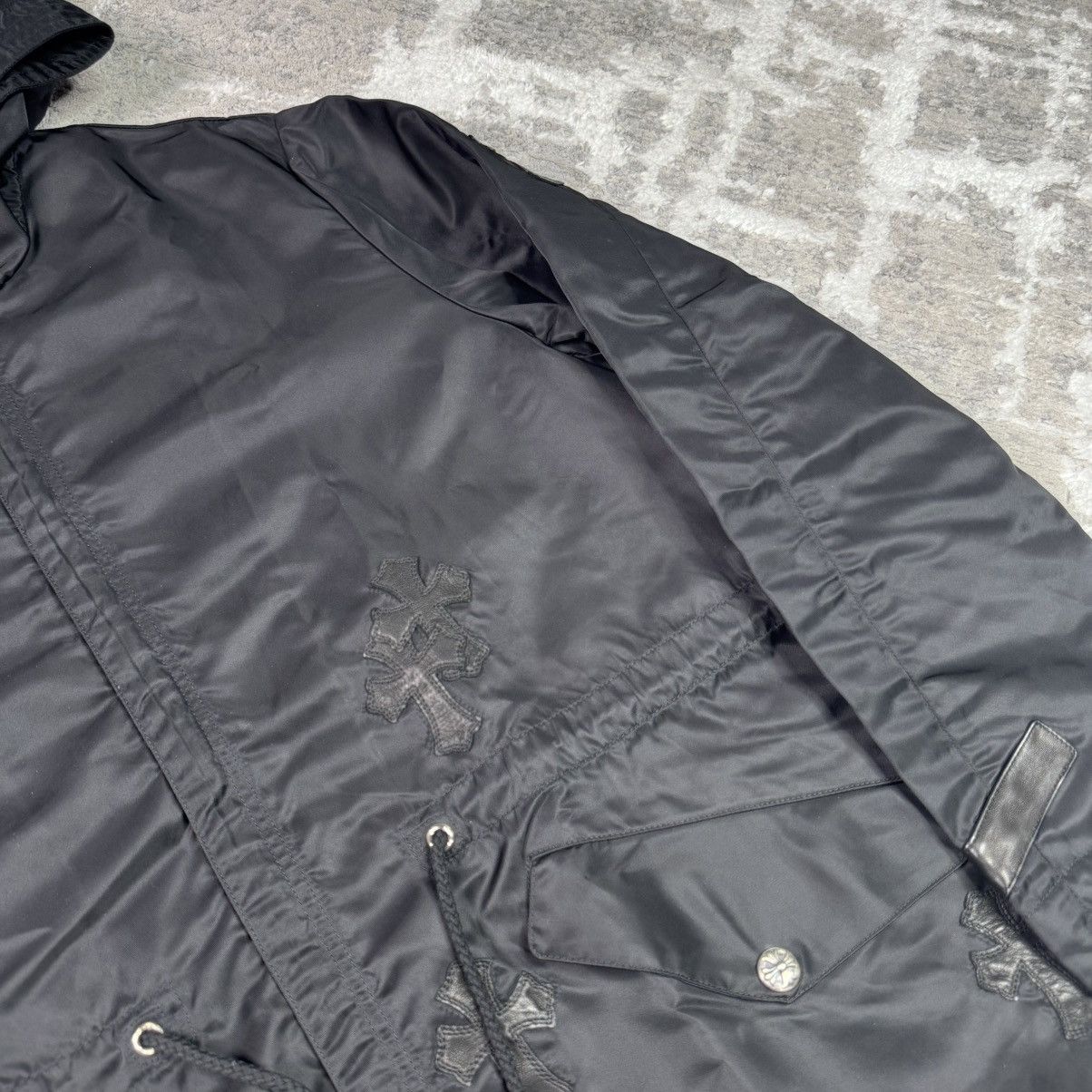 Chrome Hearts Chrome hearts nylon cross patch fishtail zip up parka jacket Size US L / EU 52-54 / 3 - 7 Thumbnail