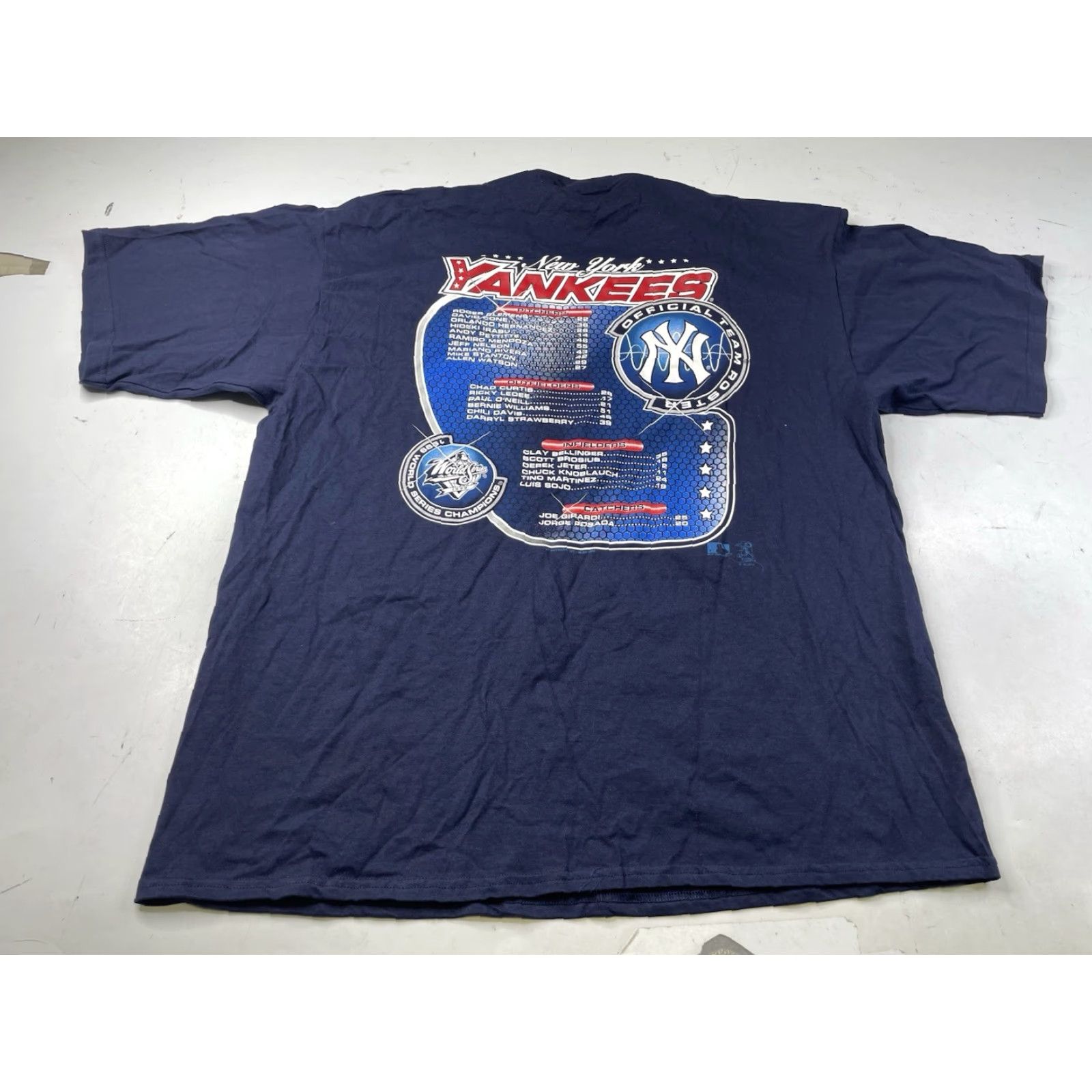 Lee VINTAGE 1990s Yankees Back to Back World Series Champion T-shirt Double Sided Lee 2XL Blue Nike? Size US XXL / EU 58 / 5 - 3 Thumbnail