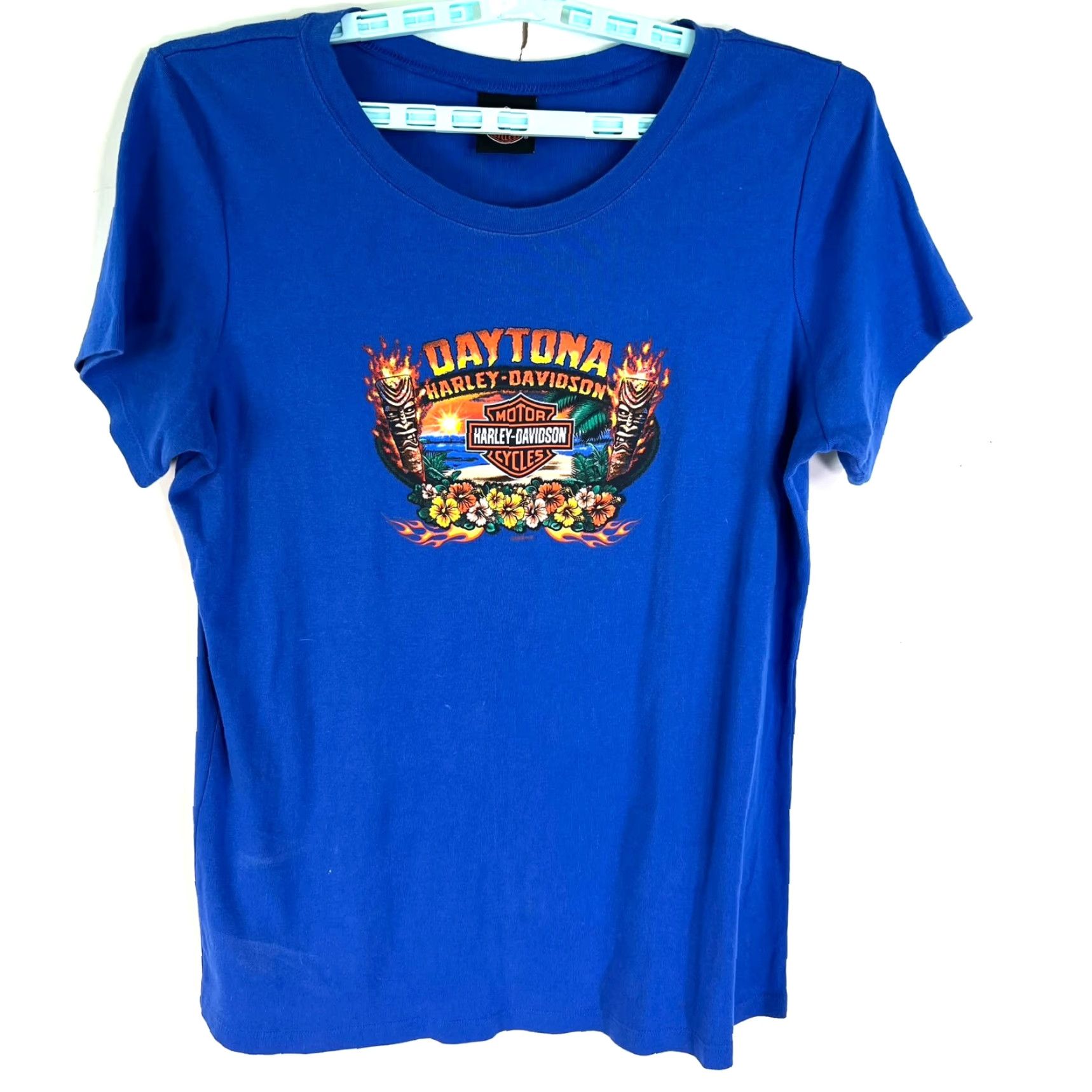 Harley Davidson Harley-Davidson Daytona FL Shirt Adult L Blue 2 Sided Graphic Tee 2008 Mens T-Shirt Size US L / EU 52-54 / 3 - 2 Thumbnail