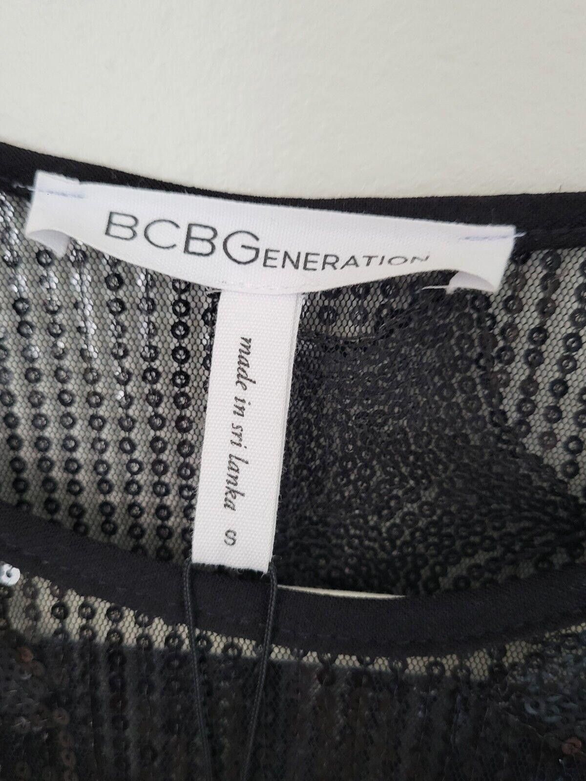 Designer Bcbgeneration Dress Small NWT $99 Black Sequin Stars Lace Size S / US 4 / IT 40 - 6 Thumbnail