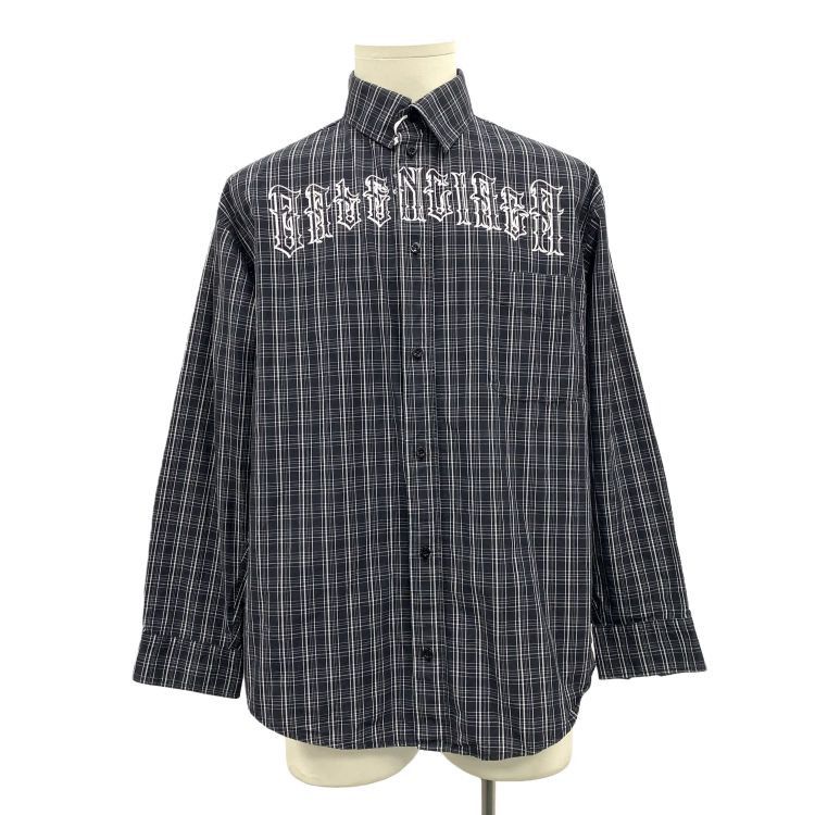 Balenciaga Balenciaga Embroidered Plaid Button Up Shirt Size S Size US S / EU 44-46 / 1 - 1 Thumbnail