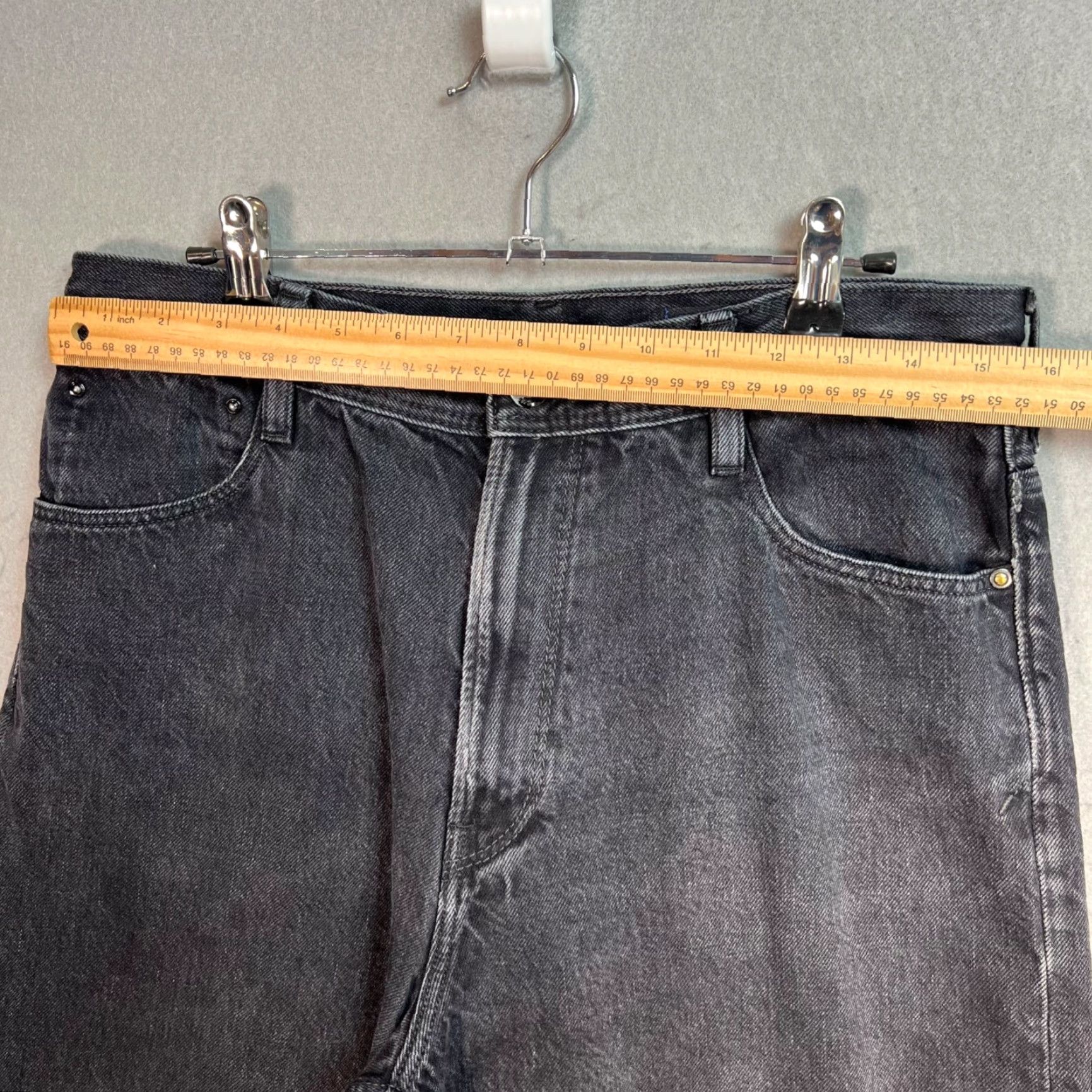 Vintage VINTAGE G-Star Raw Stray Ultra High Straight Jeans Women 31 x 34 Black Denim 90s Size 24" / US 00 / IT 34 - 6 Thumbnail