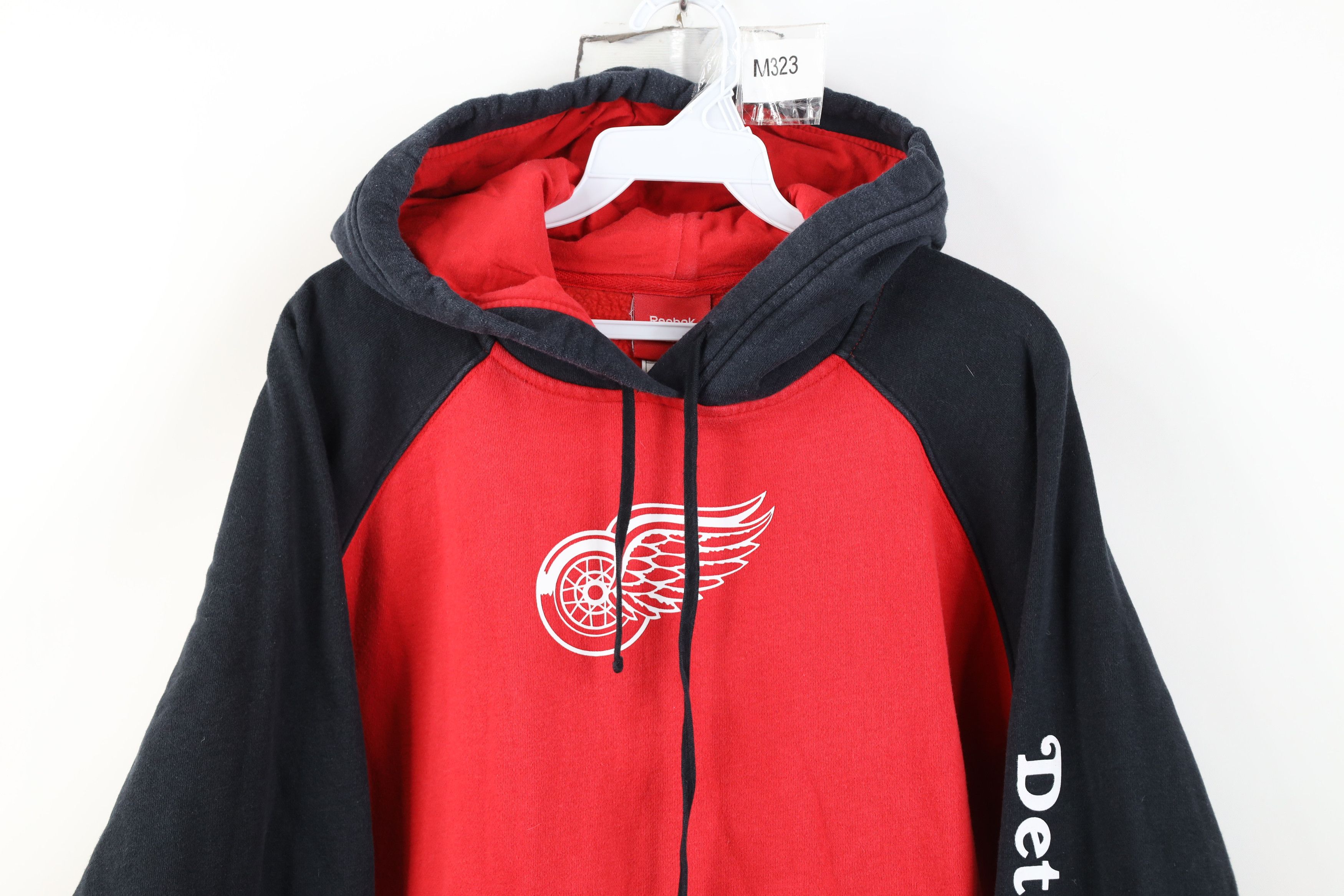 Reebok Vintage Reebok Spell Out Detroit Red Wings Hockey Hoodie Red Size US M / EU 48-50 / 2 - 2 Thumbnail