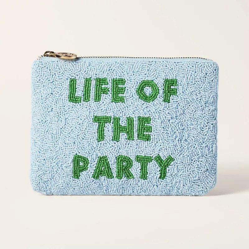 Kate Spade NWT Kate Spade Target Blue Beaded Clutch "Life Of The Party" Size ONE SIZE - 1 Thumbnail